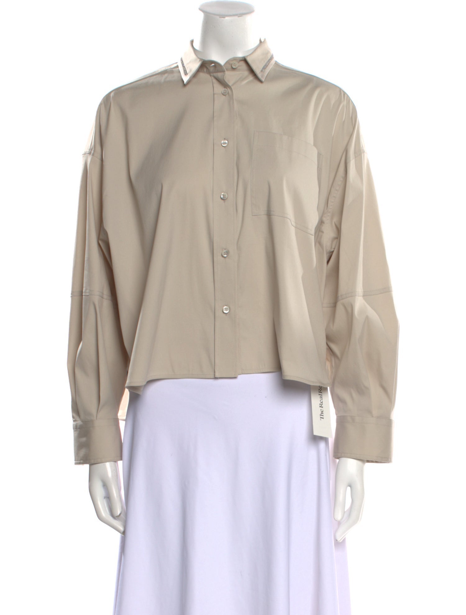 Brunello Cucinelli Long Sleeve Button-Up Top w/ Tags