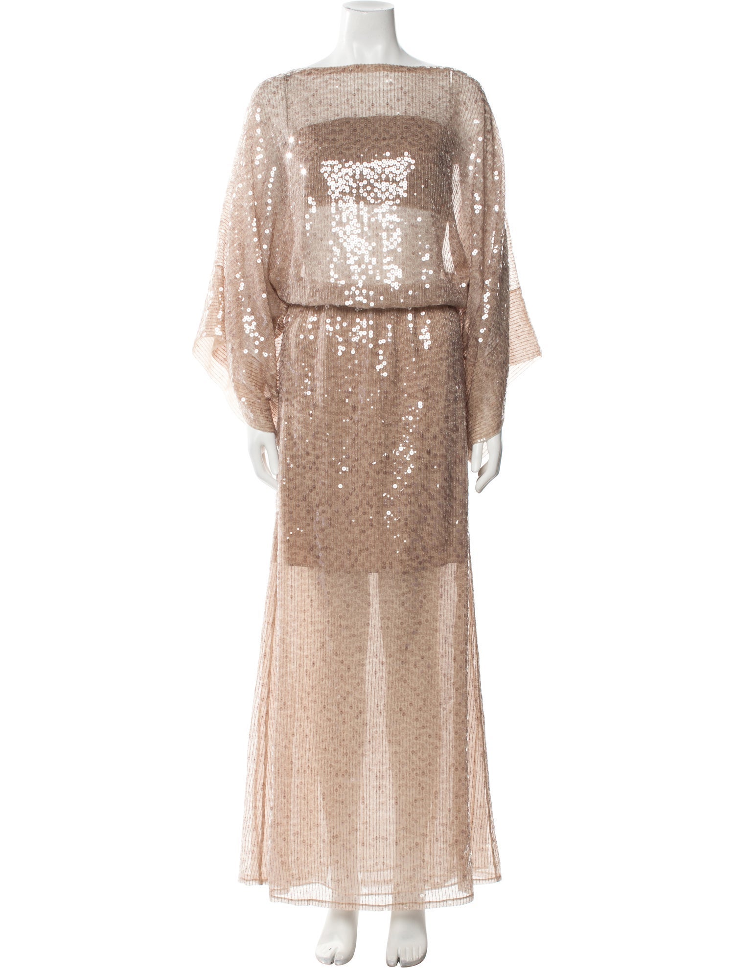 Brunello Cucinelli Bateau Neckline Long Dress