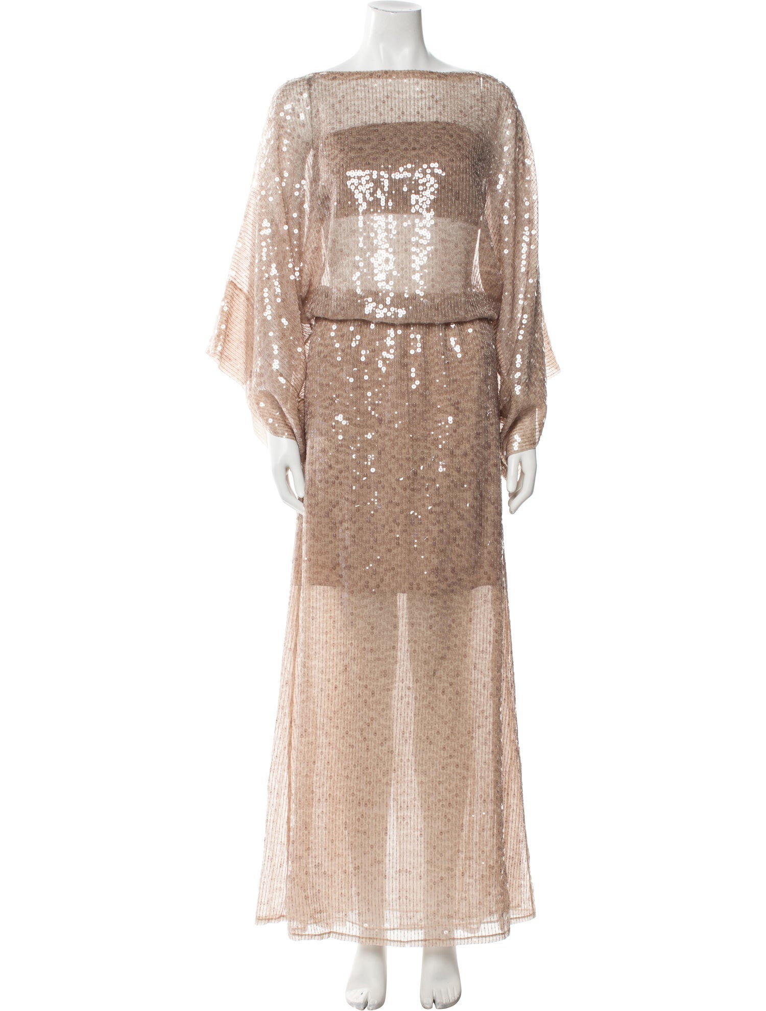 Brunello Cucinelli Bateau Neckline Long Dress