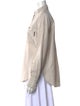 Brunello Cucinelli Linen Long Sleeve Button-Up Top