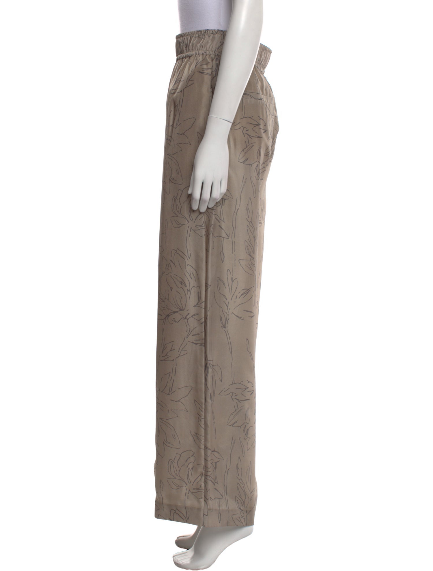 Brunello Cucinelli Silk Wide Leg Pants w/ Tags