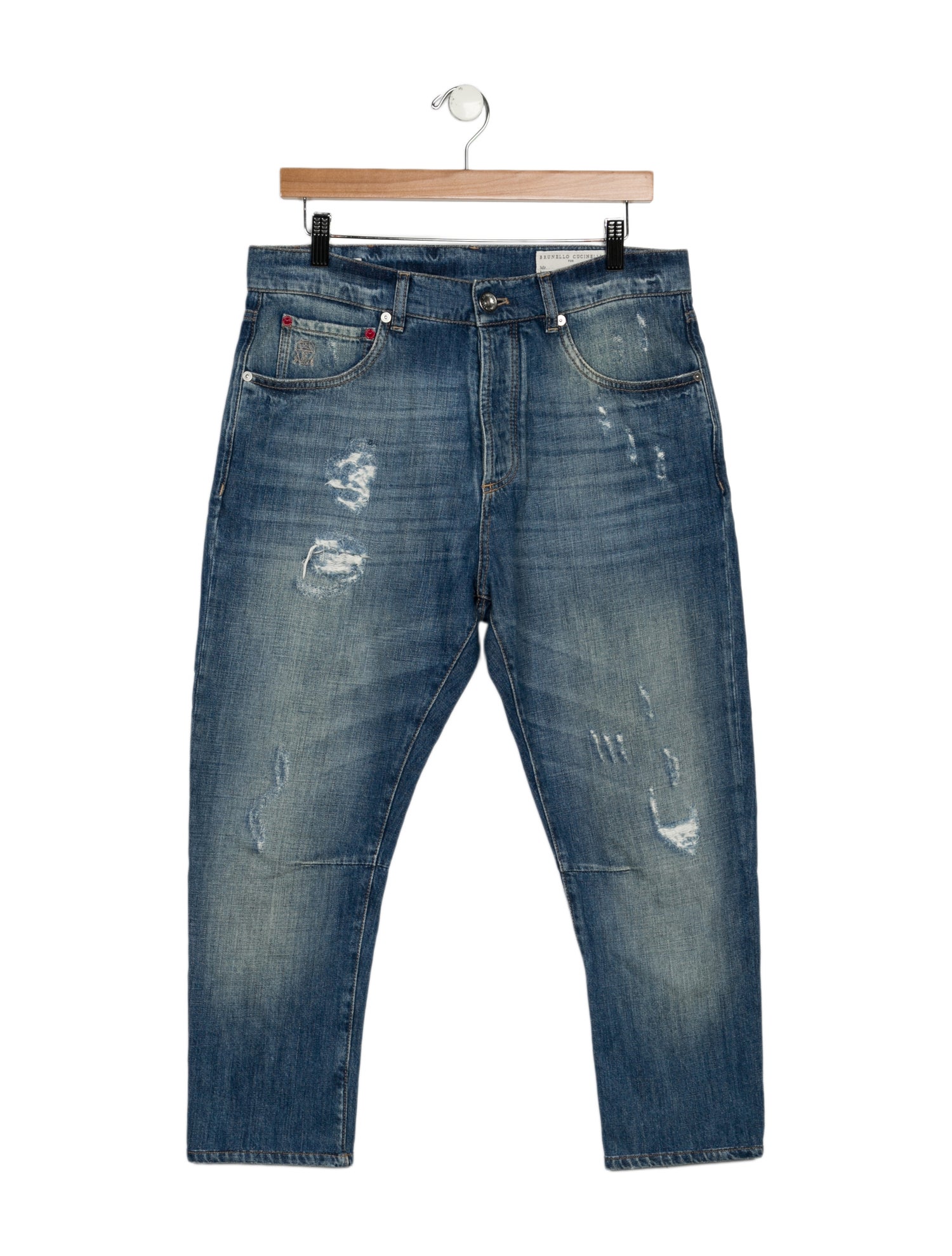 Brunello Cucinelli High-Rise Straight Leg Jeans