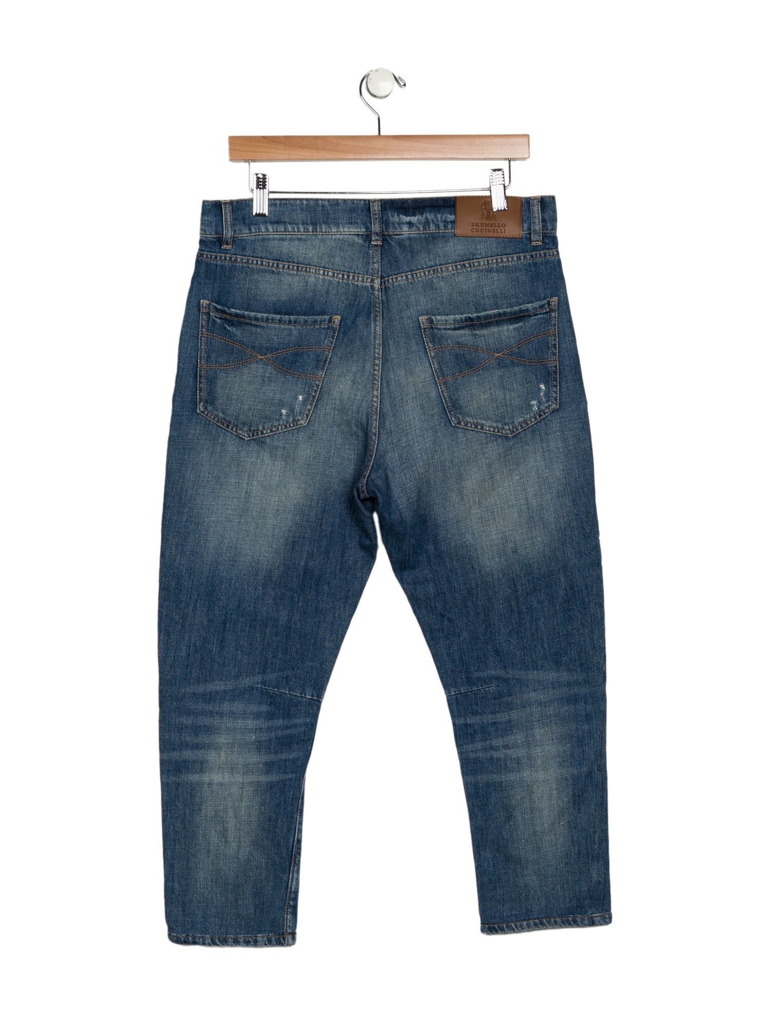 Brunello Cucinelli High-Rise Straight Leg Jeans