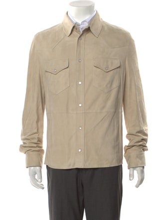 Brunello Cucinelli Leather Long Sleeve Shirt