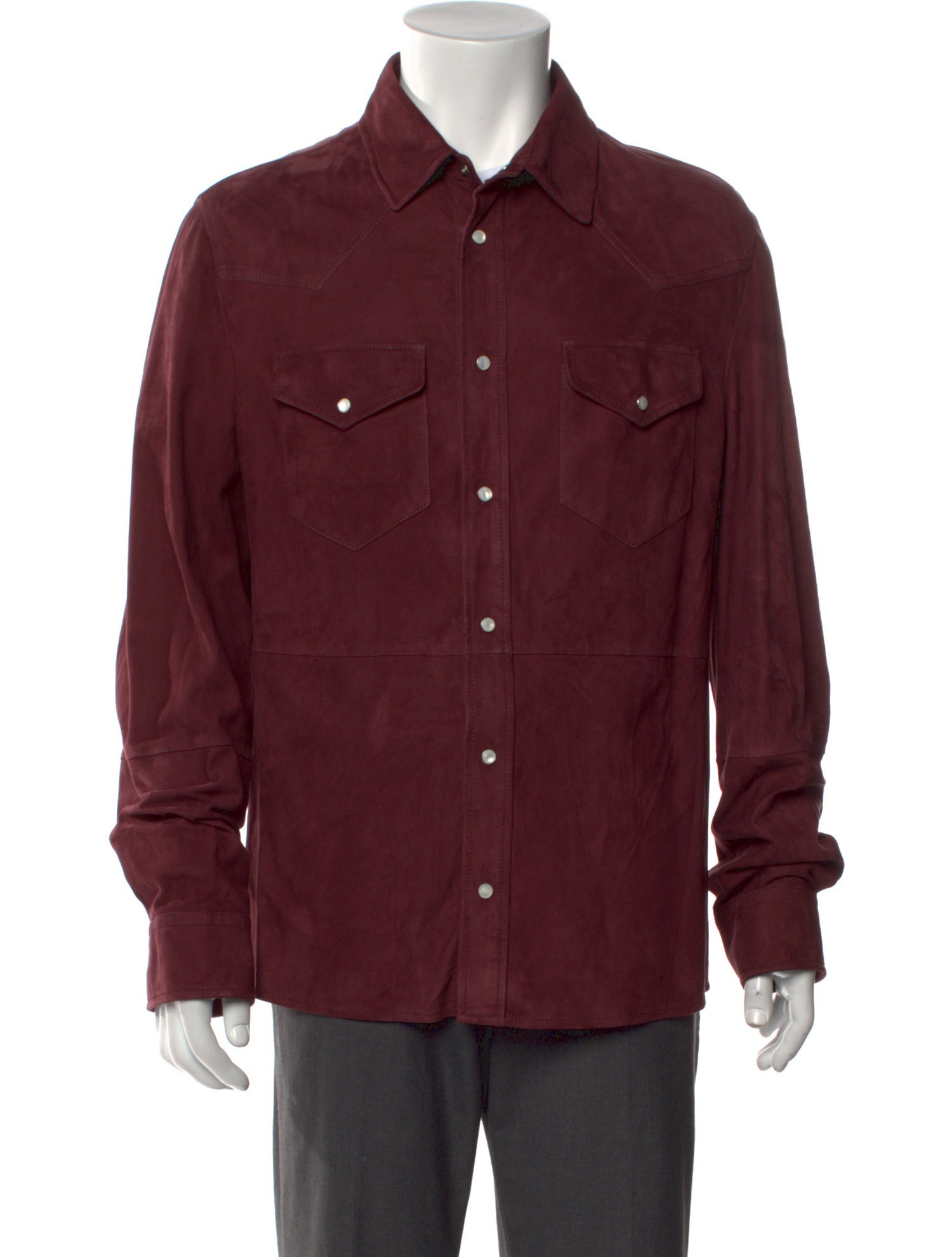 Brunello Cucinelli Leather Long Sleeve Shirt w/ Tags