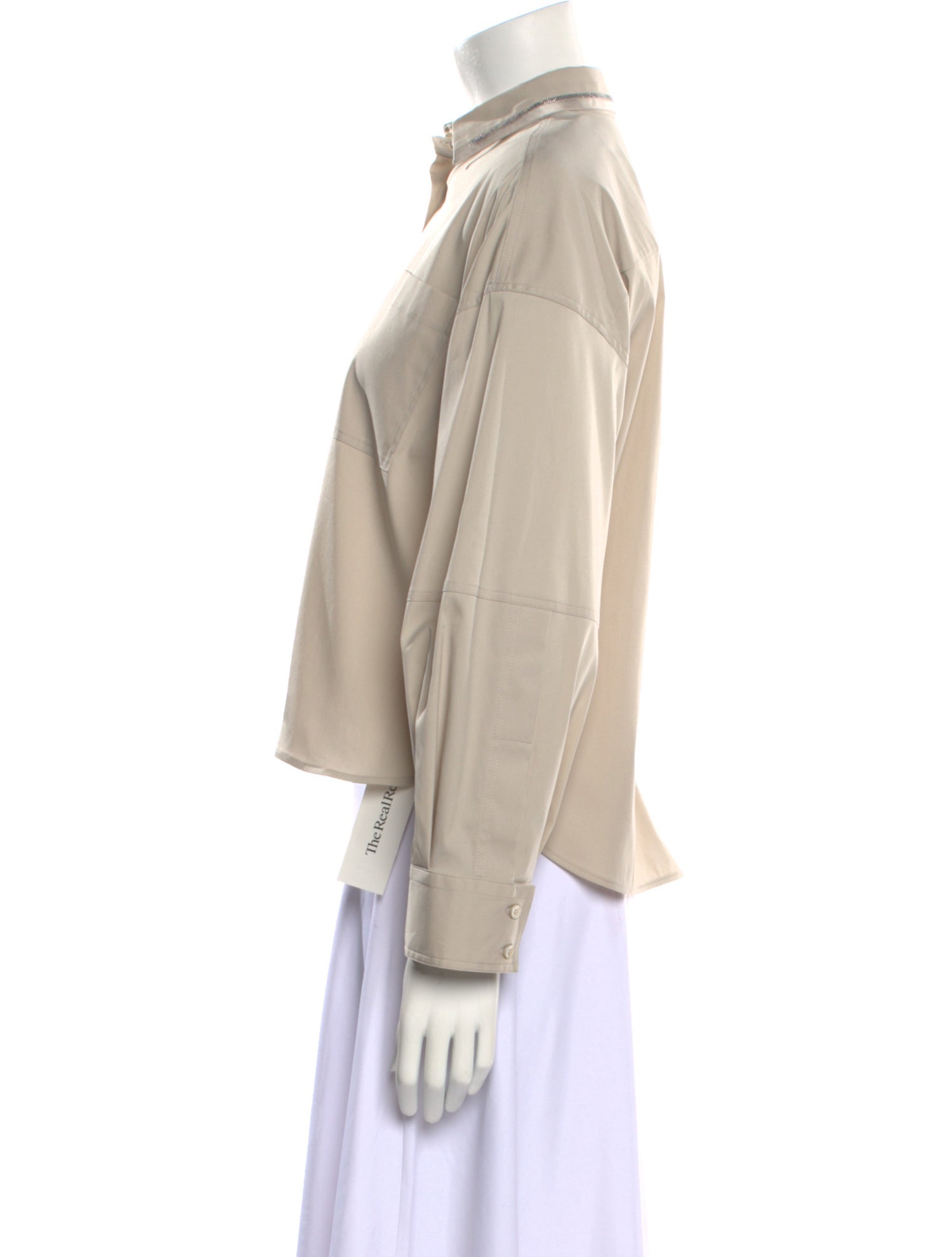 Brunello Cucinelli Long Sleeve Button-Up Top w/ Tags