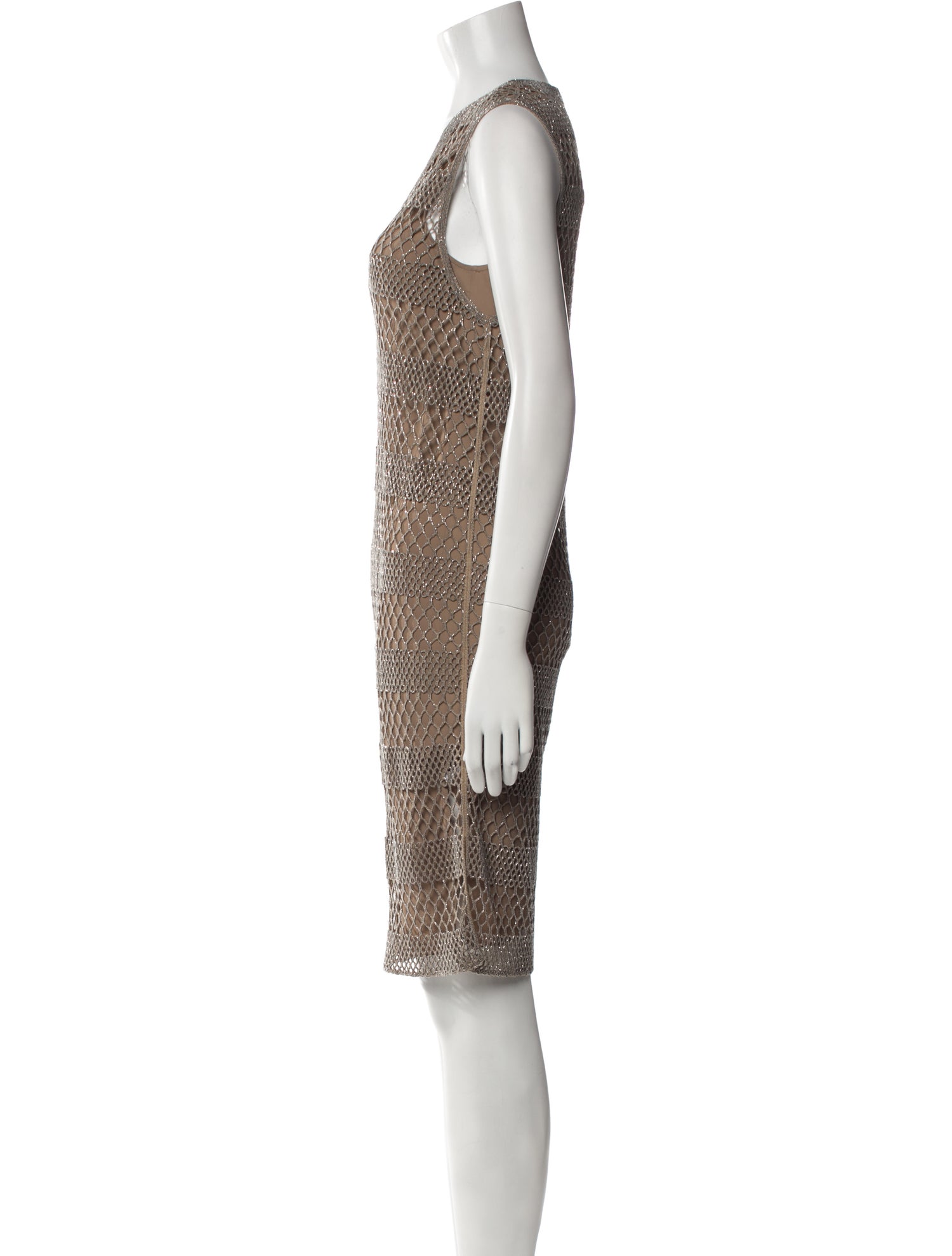 Brunello Cucinelli V-Neck Knee-Length Dress w/ Tags