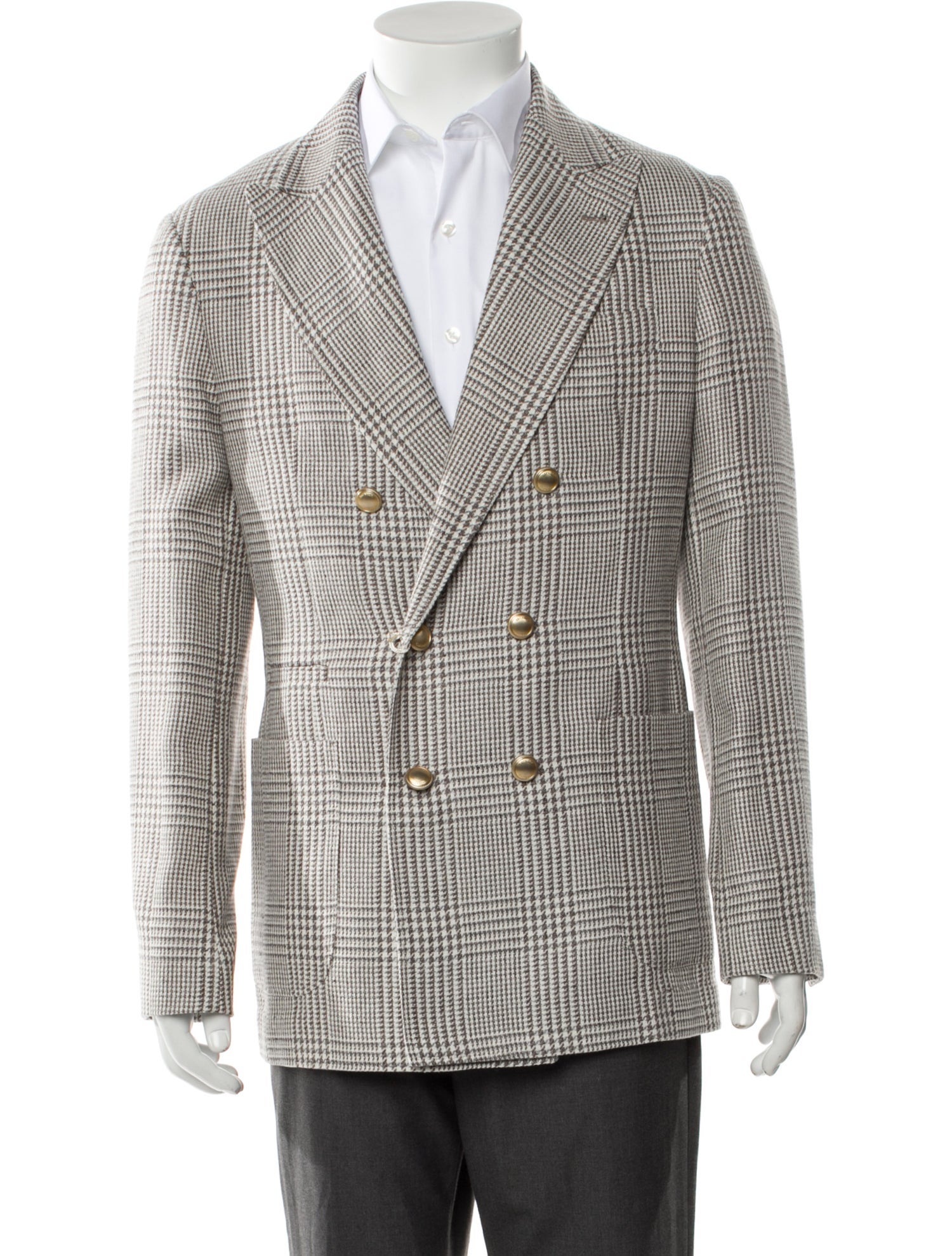 Brunello Cucinelli Houndstooth Print Blazer w/ Tags