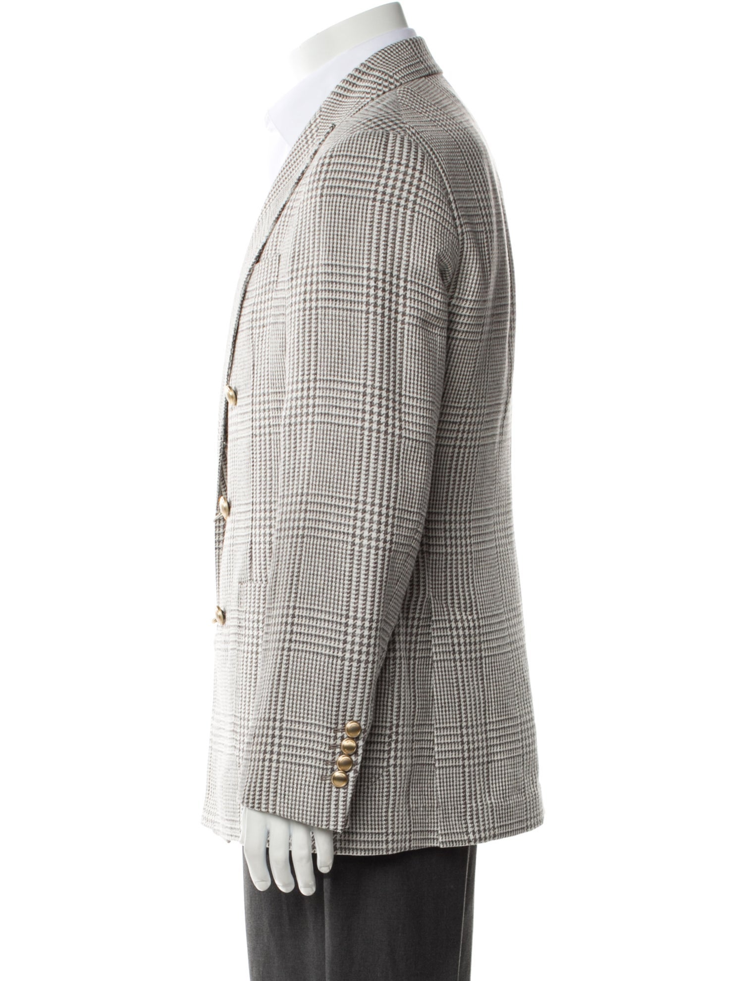 Brunello Cucinelli Houndstooth Print Blazer w/ Tags