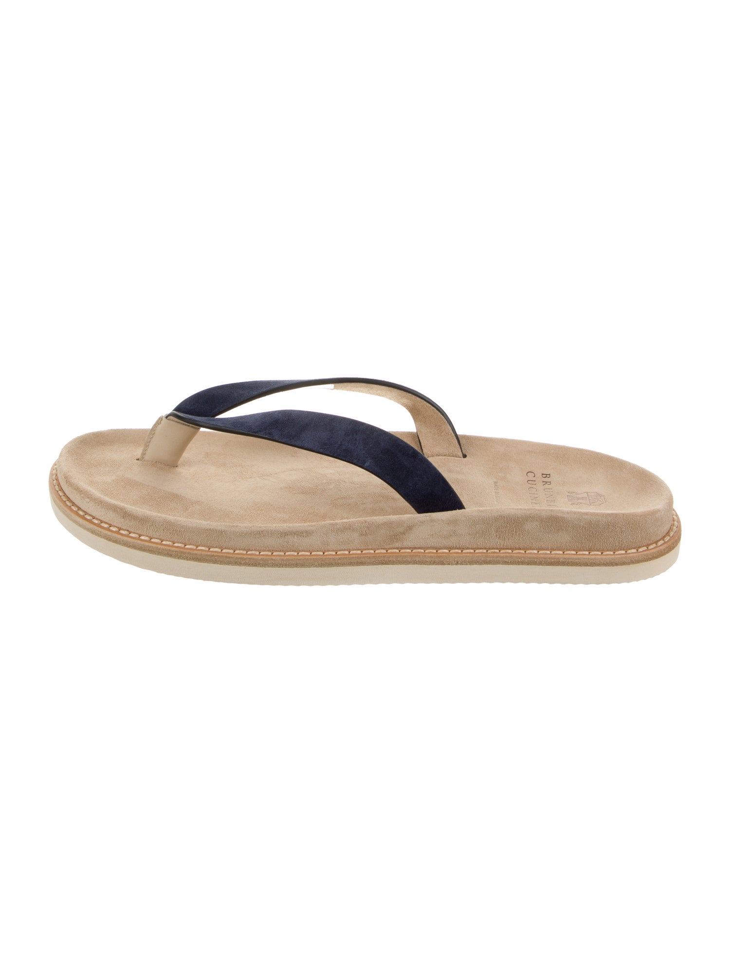 Brunello Cucinelli Suede Flip Flops