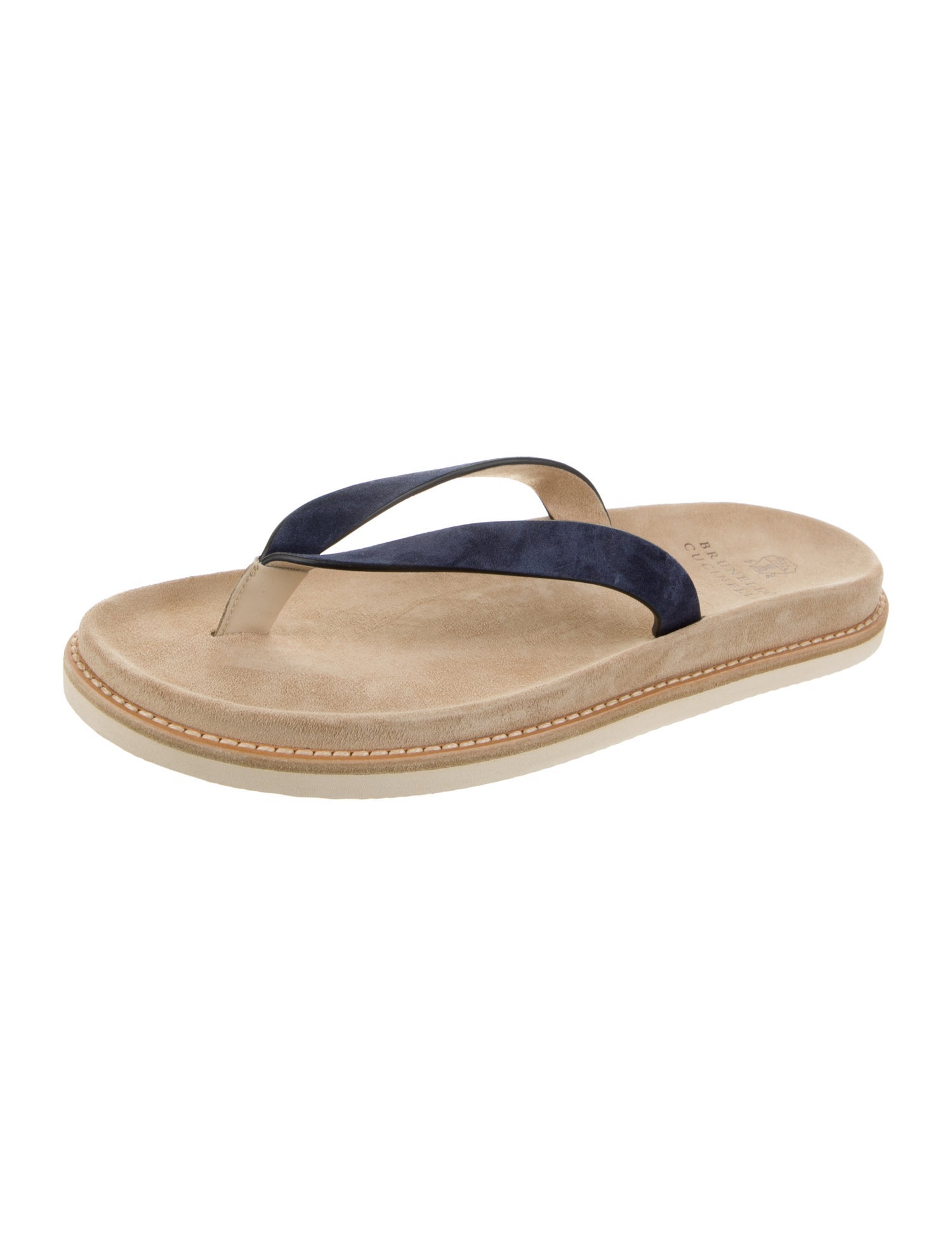 Brunello Cucinelli Suede Flip Flops