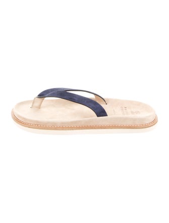 Brunello Cucinelli Suede Flip Flops