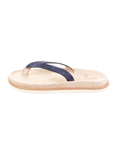 Brunello Cucinelli Suede Flip Flops