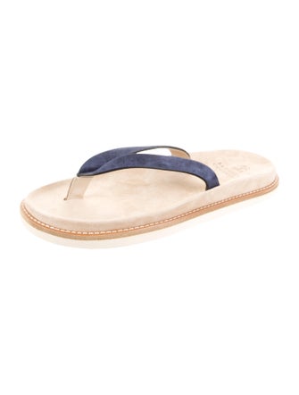 Brunello Cucinelli Suede Flip Flops