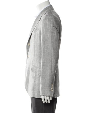 Brunello Cucinelli Linen Striped Blazer