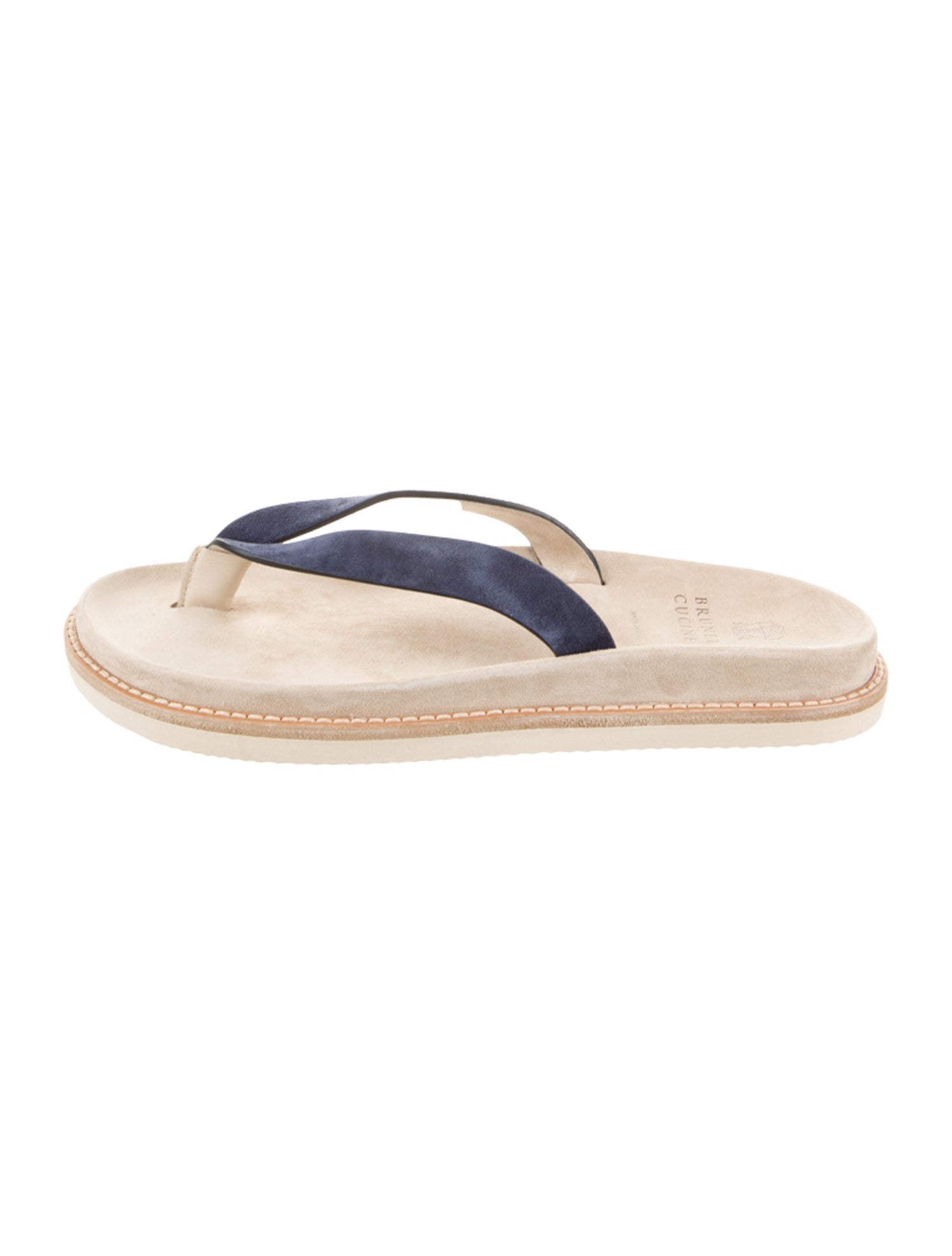 Brunello Cucinelli Suede Flip Flops