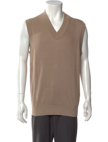 Brunello Cucinelli Sweaters V-Neck Sleeveless Sweater Vest Us40, It50 | L