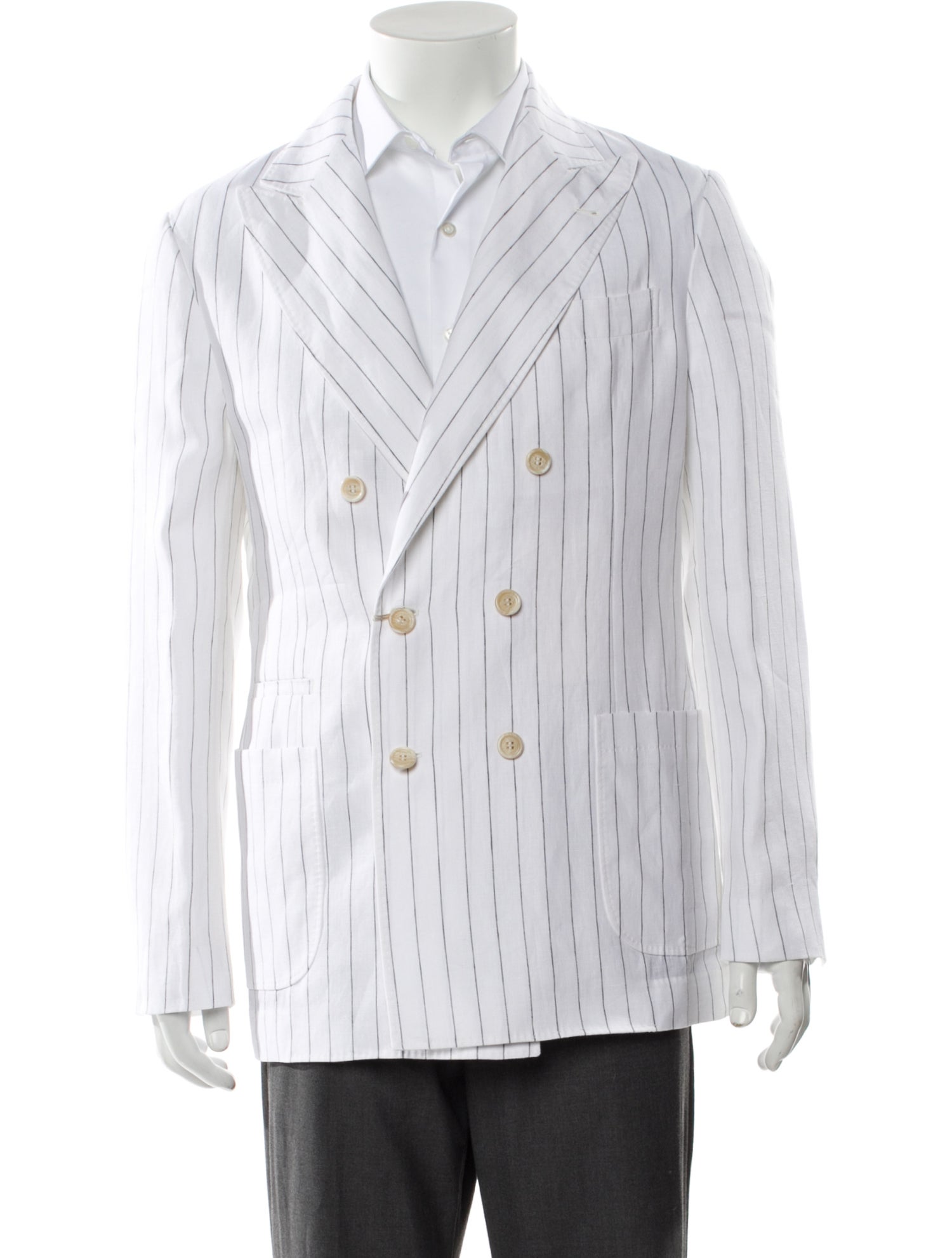 Brunello Cucinelli Linen Striped Blazer