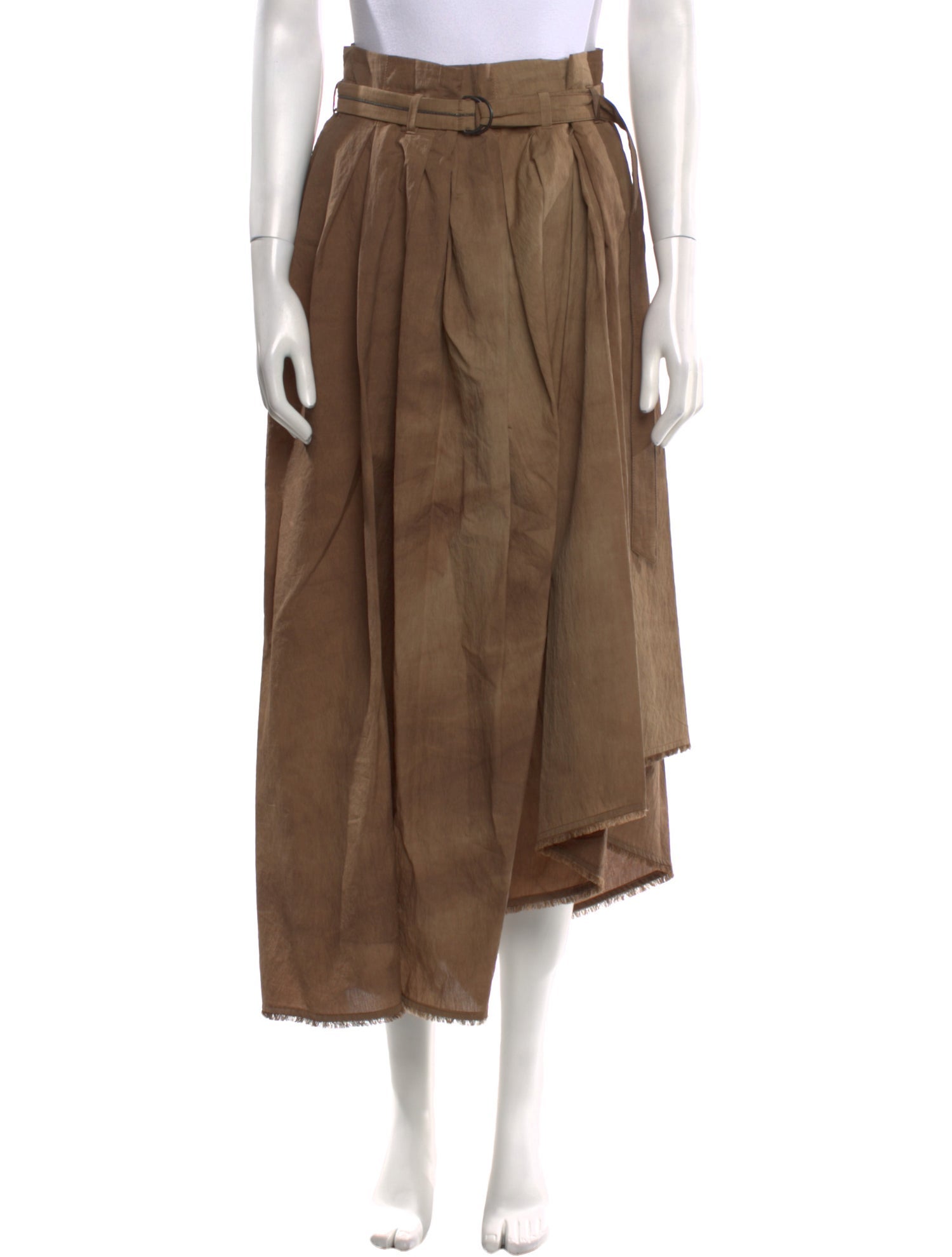 ワンピース BRUNELLO CUCINELLI Women Mid Skirts M0F79A5092 C8967 BROWN Brunello Cucinelli Wrap Midi Skirt | Brown | FARFETCH