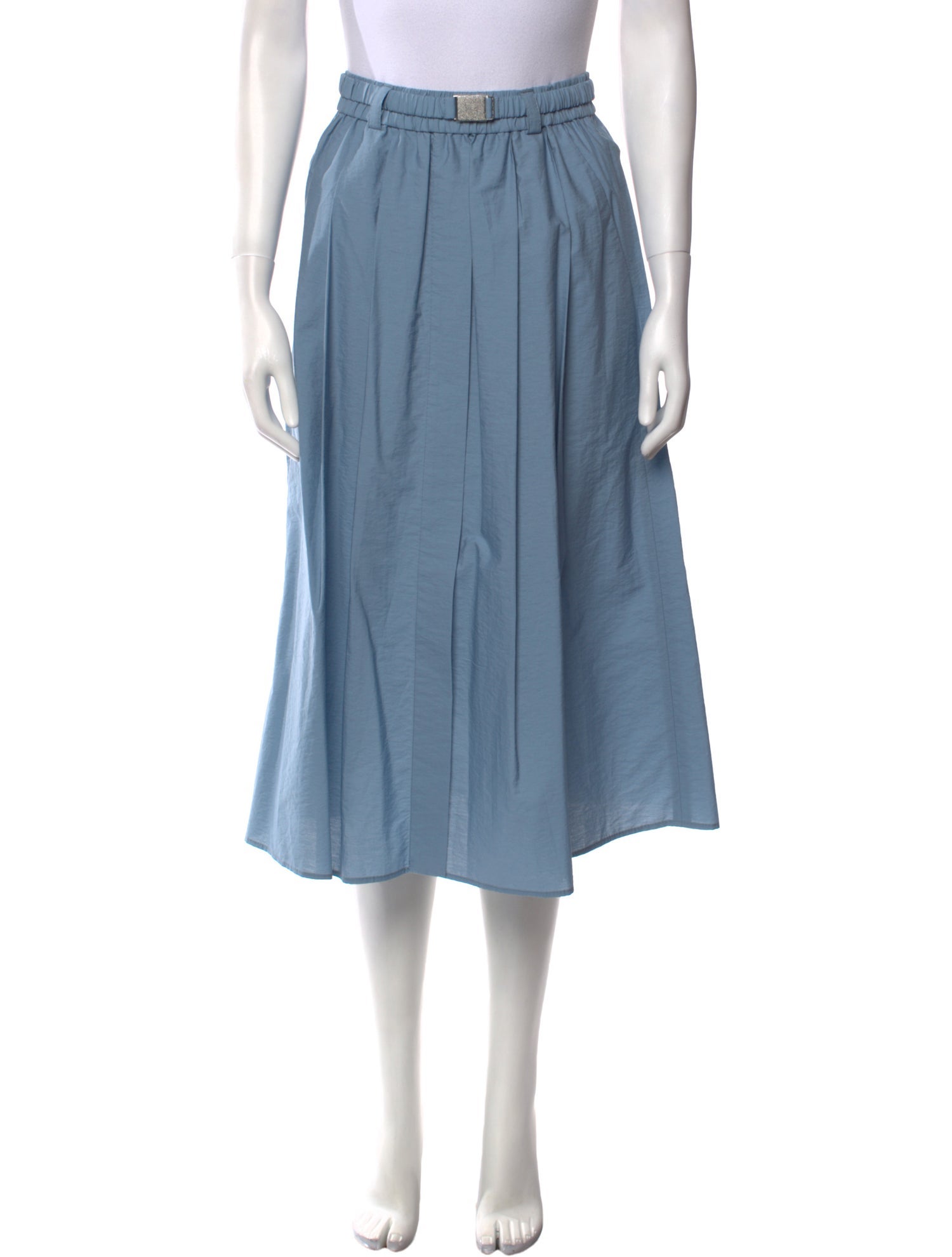 Brunello Cucinelli Pleated Accents Midi Length Skirt w/ Tags