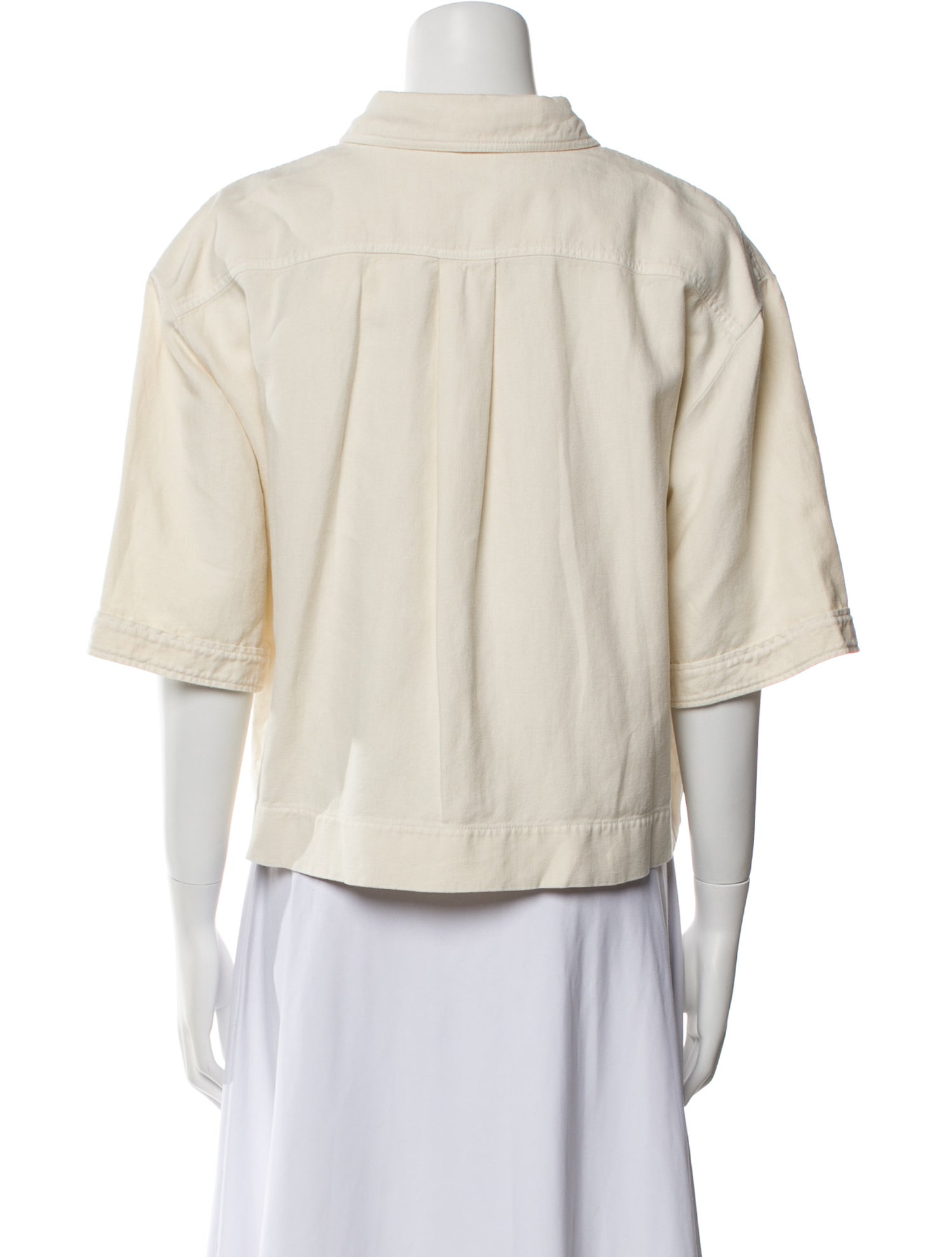 Brunello Cucinelli Three-Quarter Sleeve Button-Up Top w/ Tags