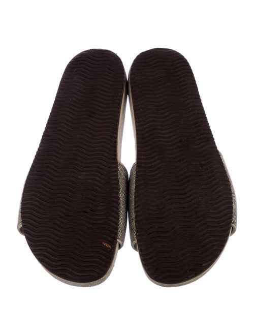 Brunello Cucinelli Monili Suede Slides
