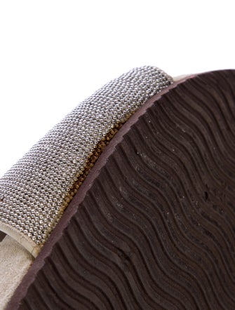 Brunello Cucinelli Monili Suede Slides