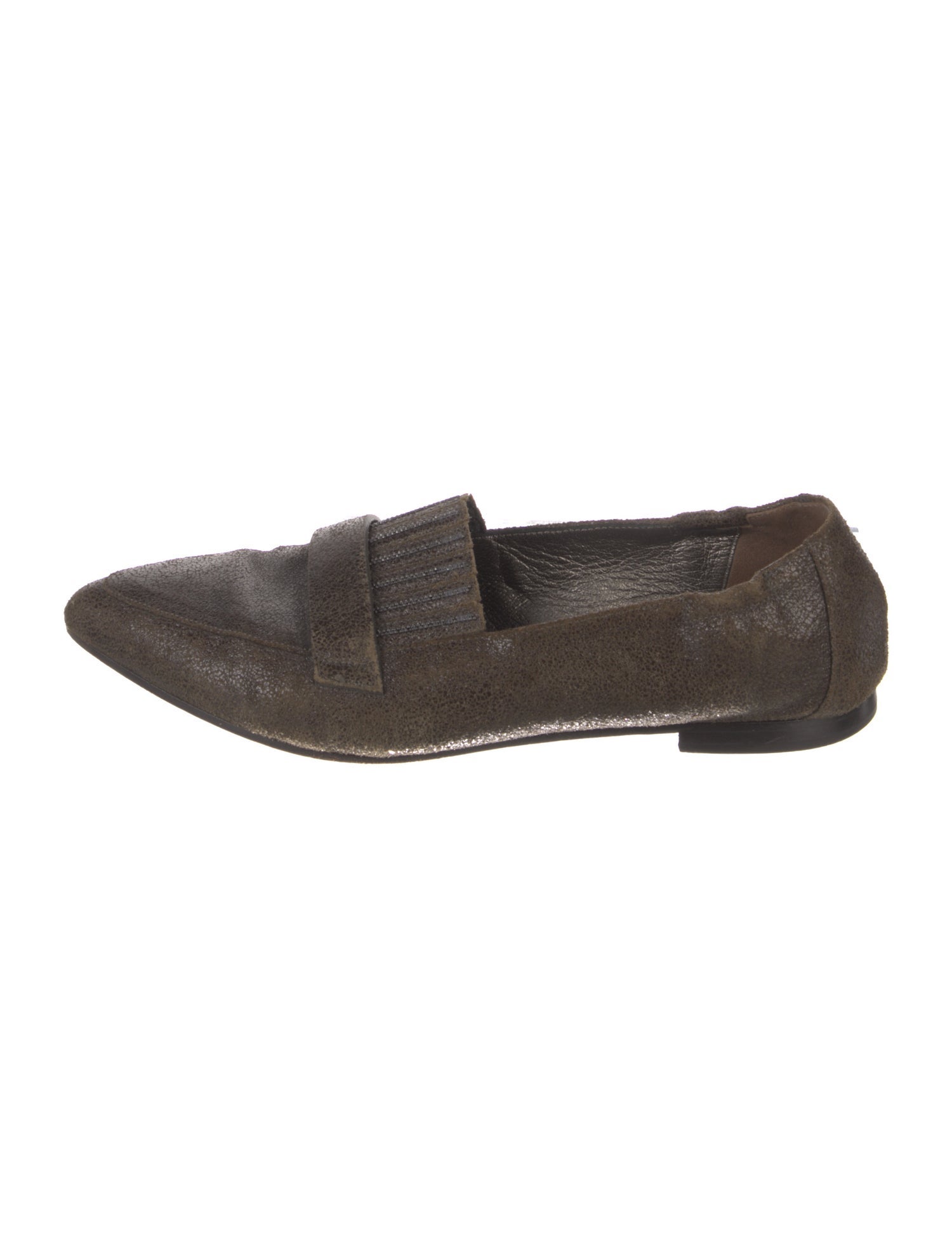 Brunello Cucinelli Monili Leather Loafers