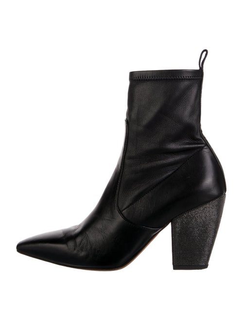 Brunello Cucinelli Monili Leather Sock Boots