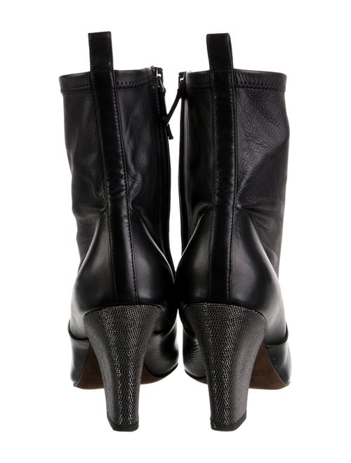 Brunello Cucinelli Monili Leather Sock Boots