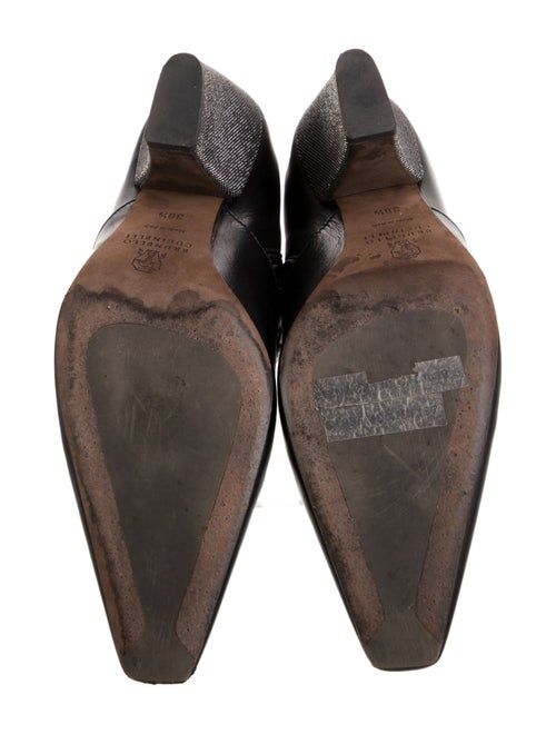 Brunello Cucinelli Monili Leather Sock Boots