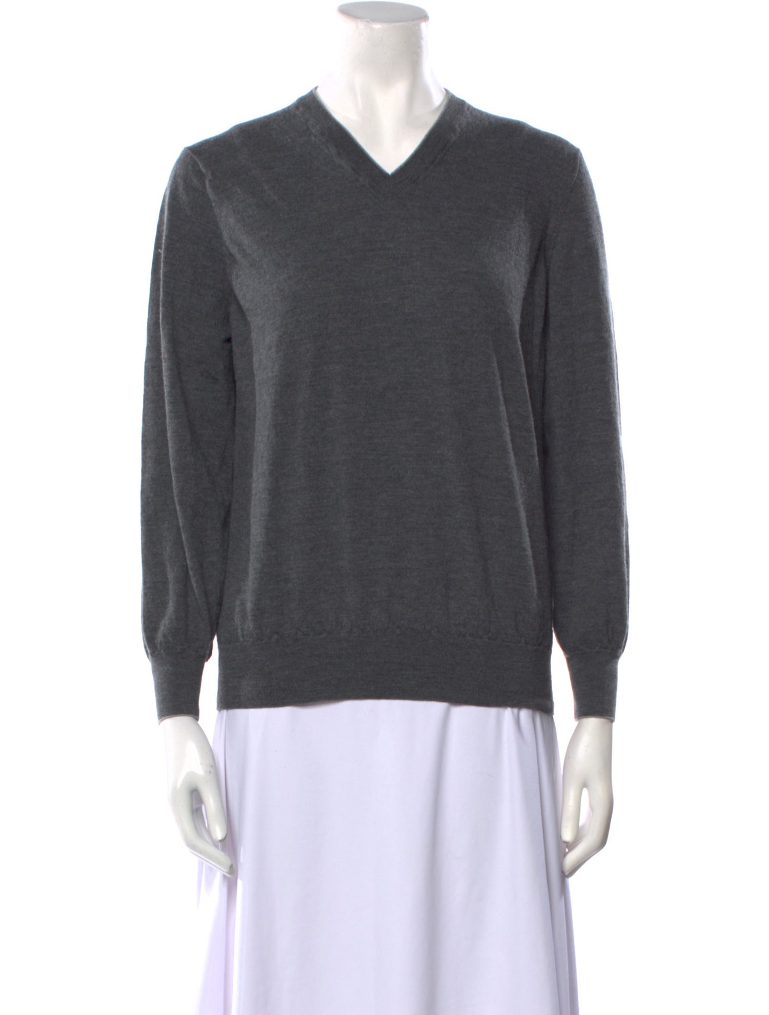 Brunello Cucinelli Virgin Wool V-Neck Sweater