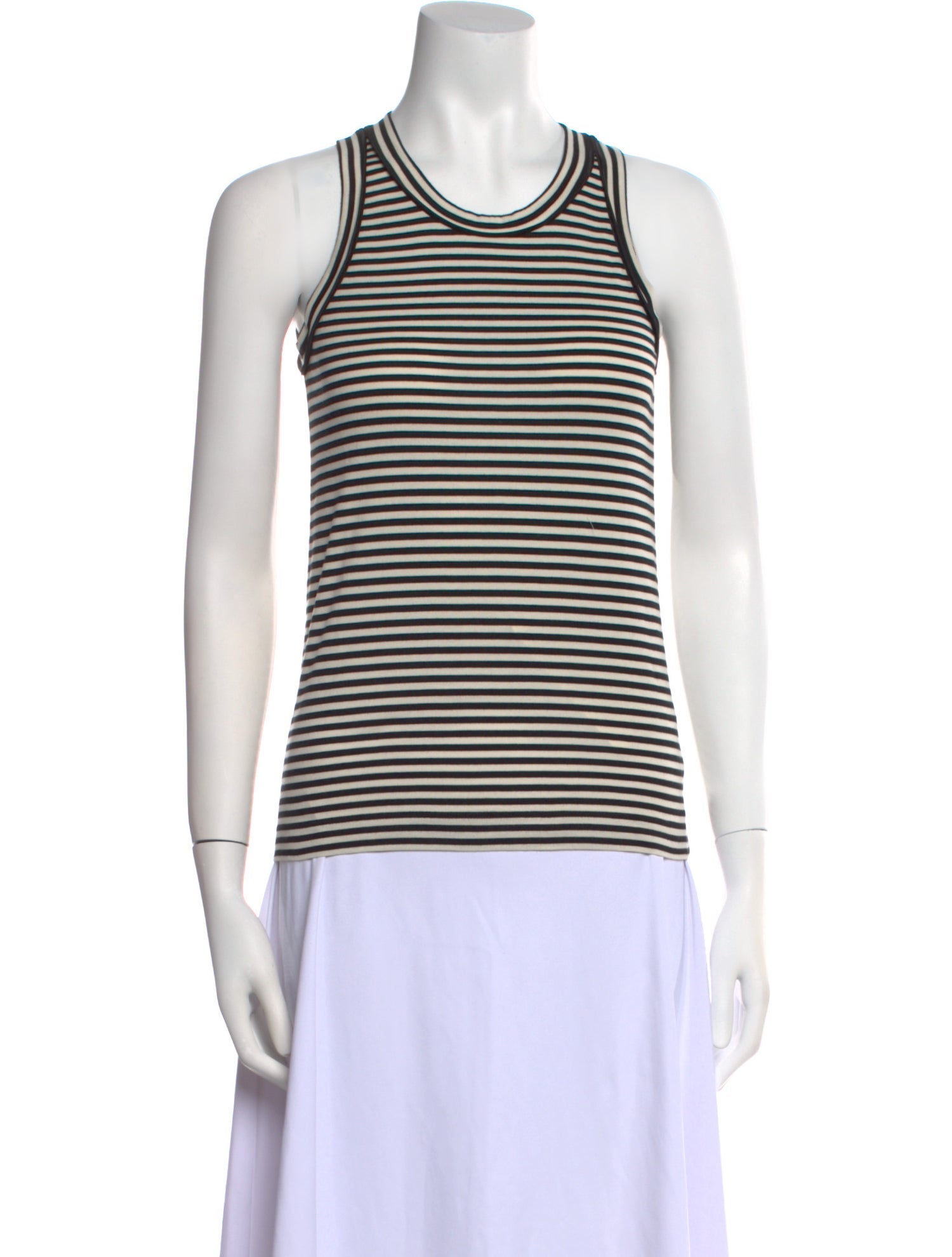 Brunello Cucinelli Striped Scoop Neck Top w/ Tags