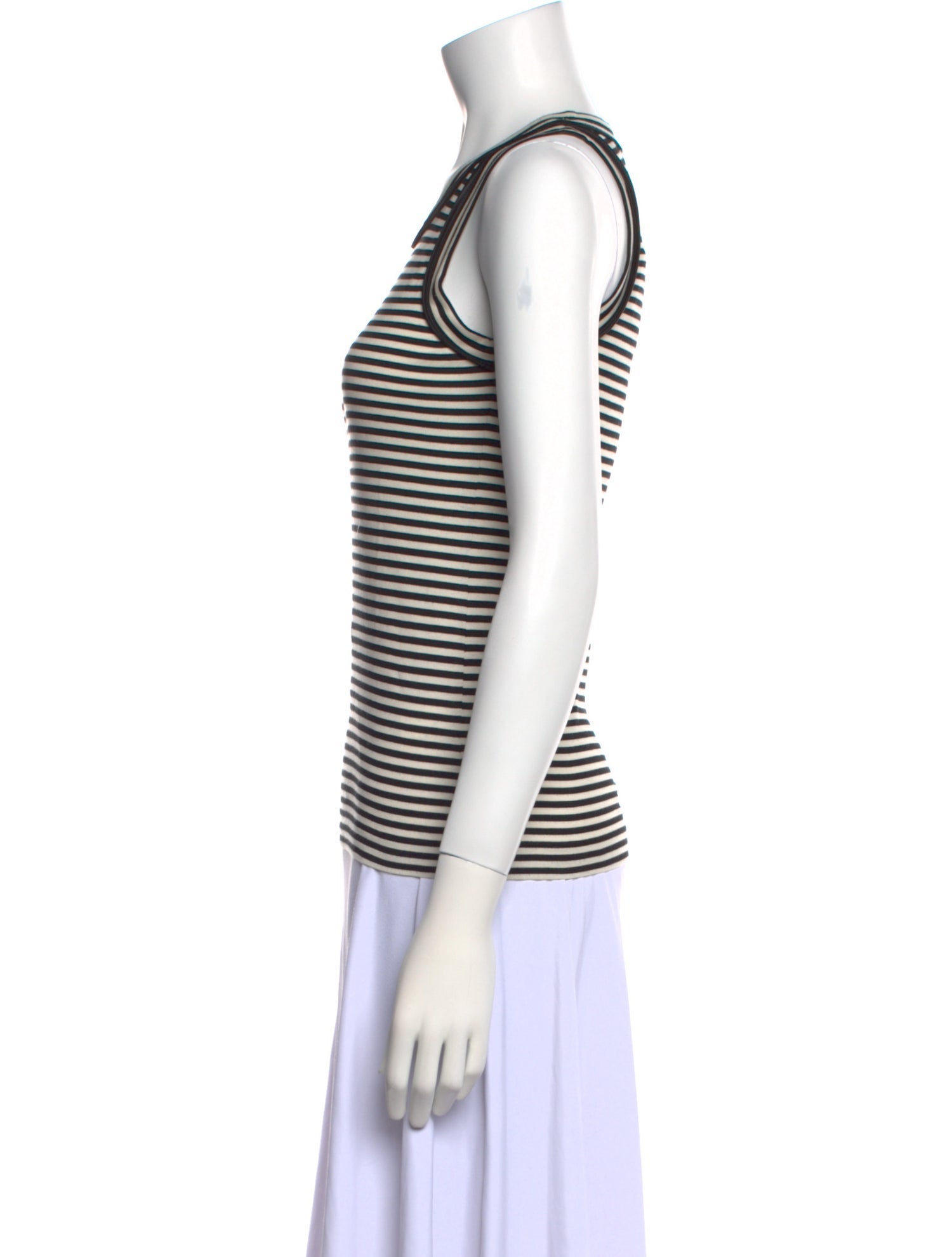 Brunello Cucinelli Striped Scoop Neck Top w/ Tags