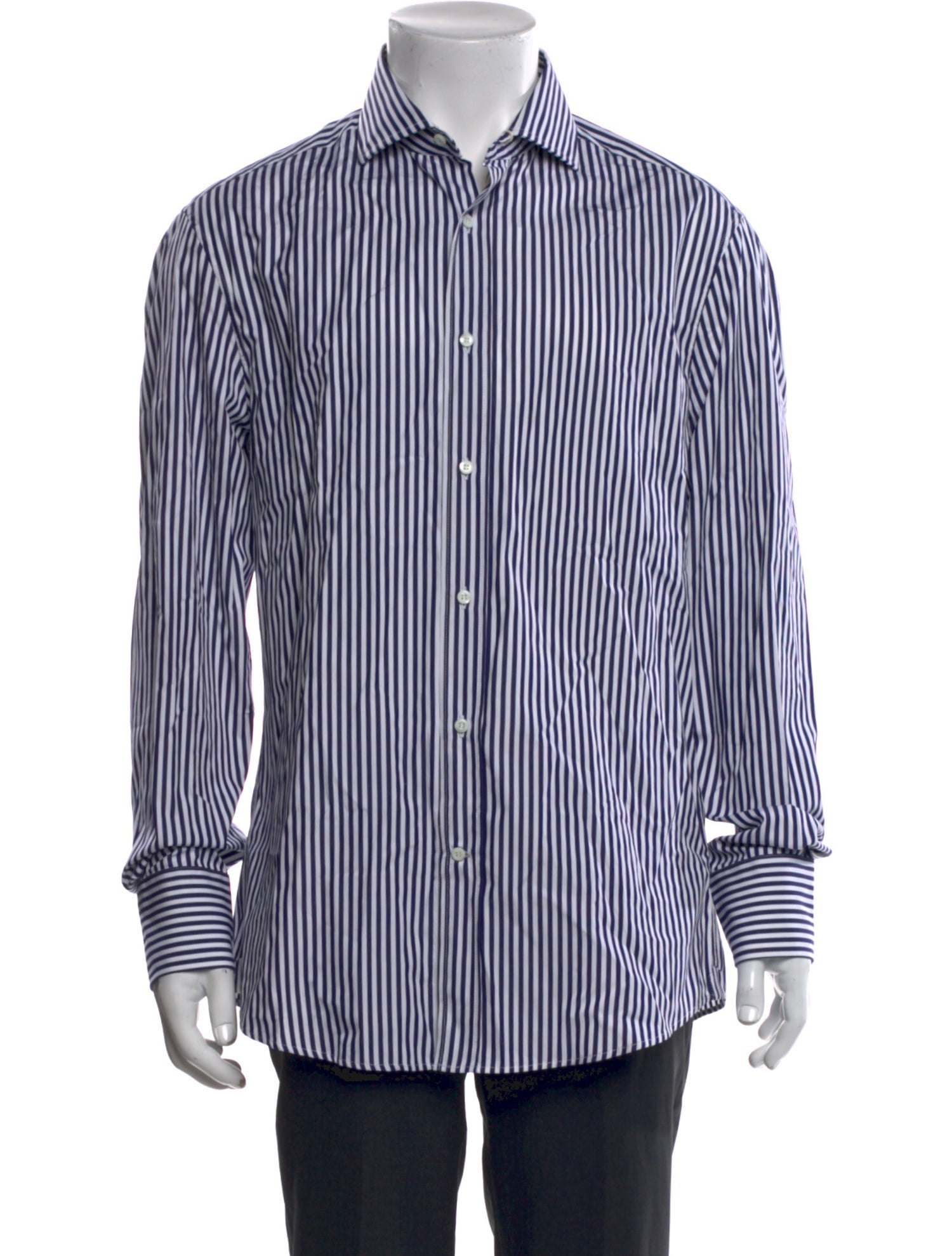 Brunello Cucinelli Striped Long Sleeve Dress Shirt w/ Tags