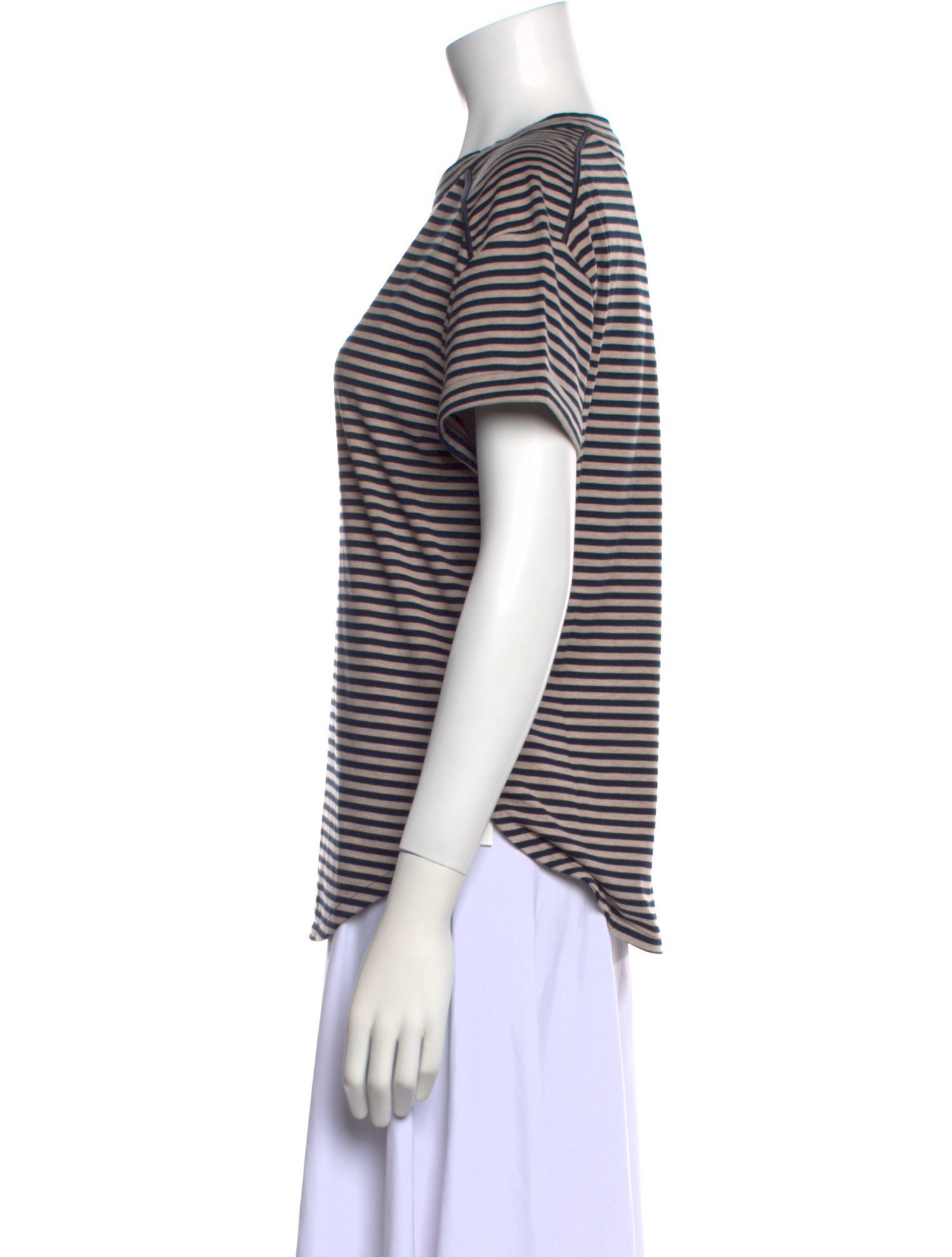 Brunello Cucinelli Striped Crew Neck T-Shirt w/ Tags