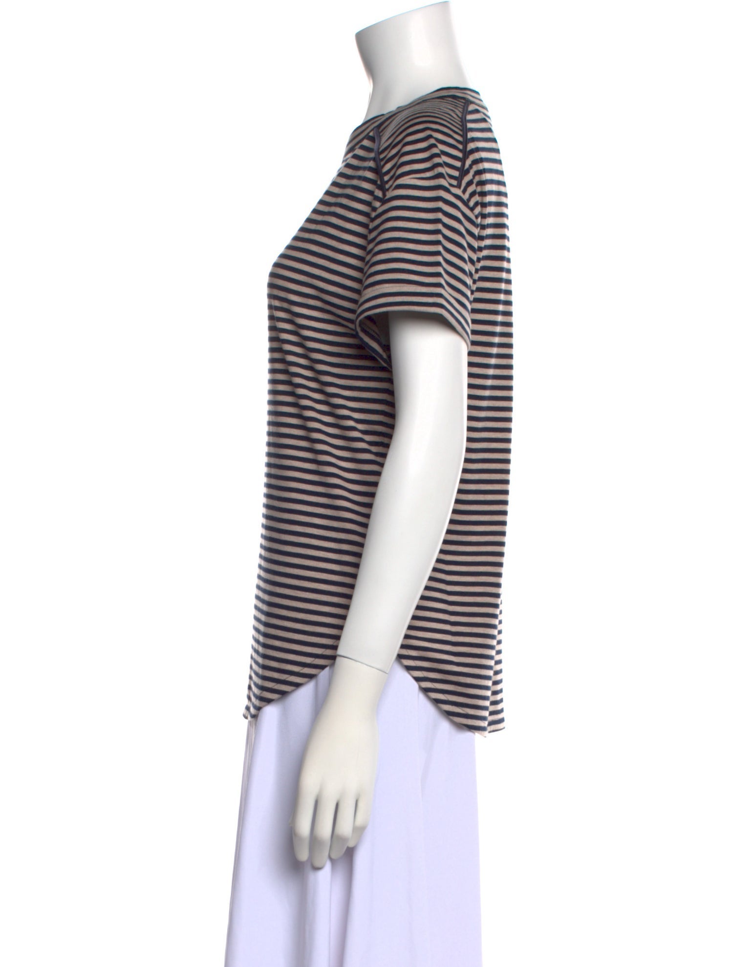 Brunello Cucinelli Striped Crew Neck T-Shirt w/ Tags