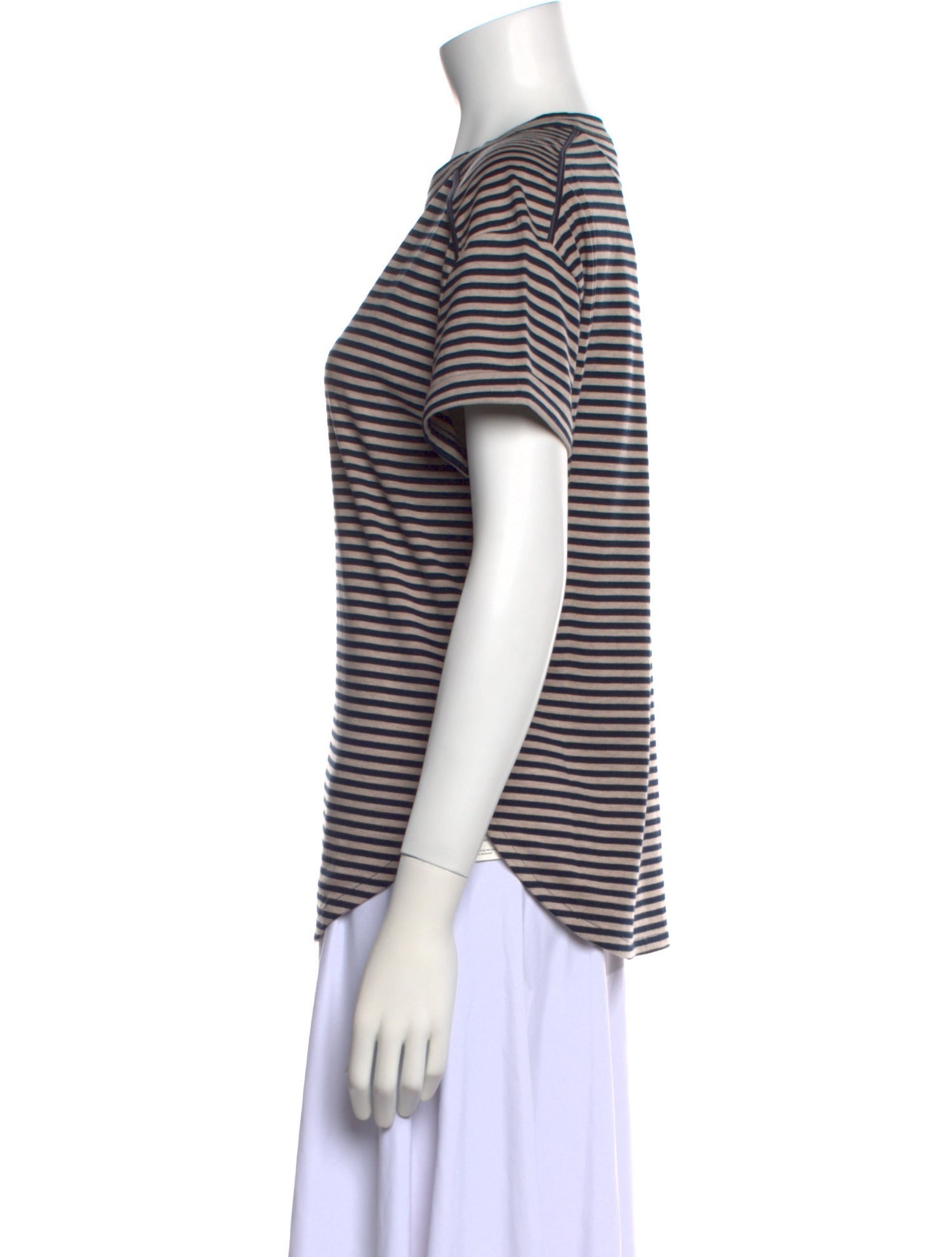 Brunello Cucinelli Striped Crew Neck T-Shirt w/ Tags