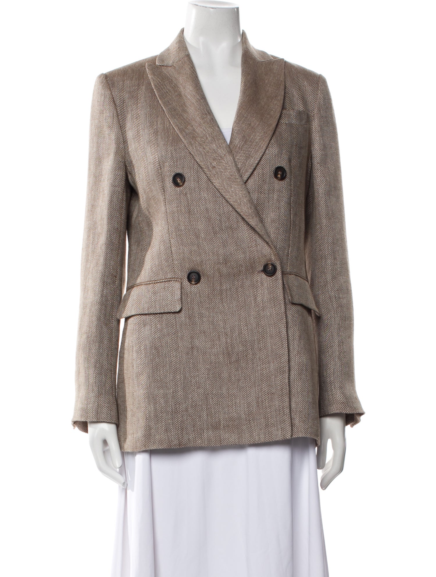 Brunello Cucinelli Linen Striped Blazer w/ Tags