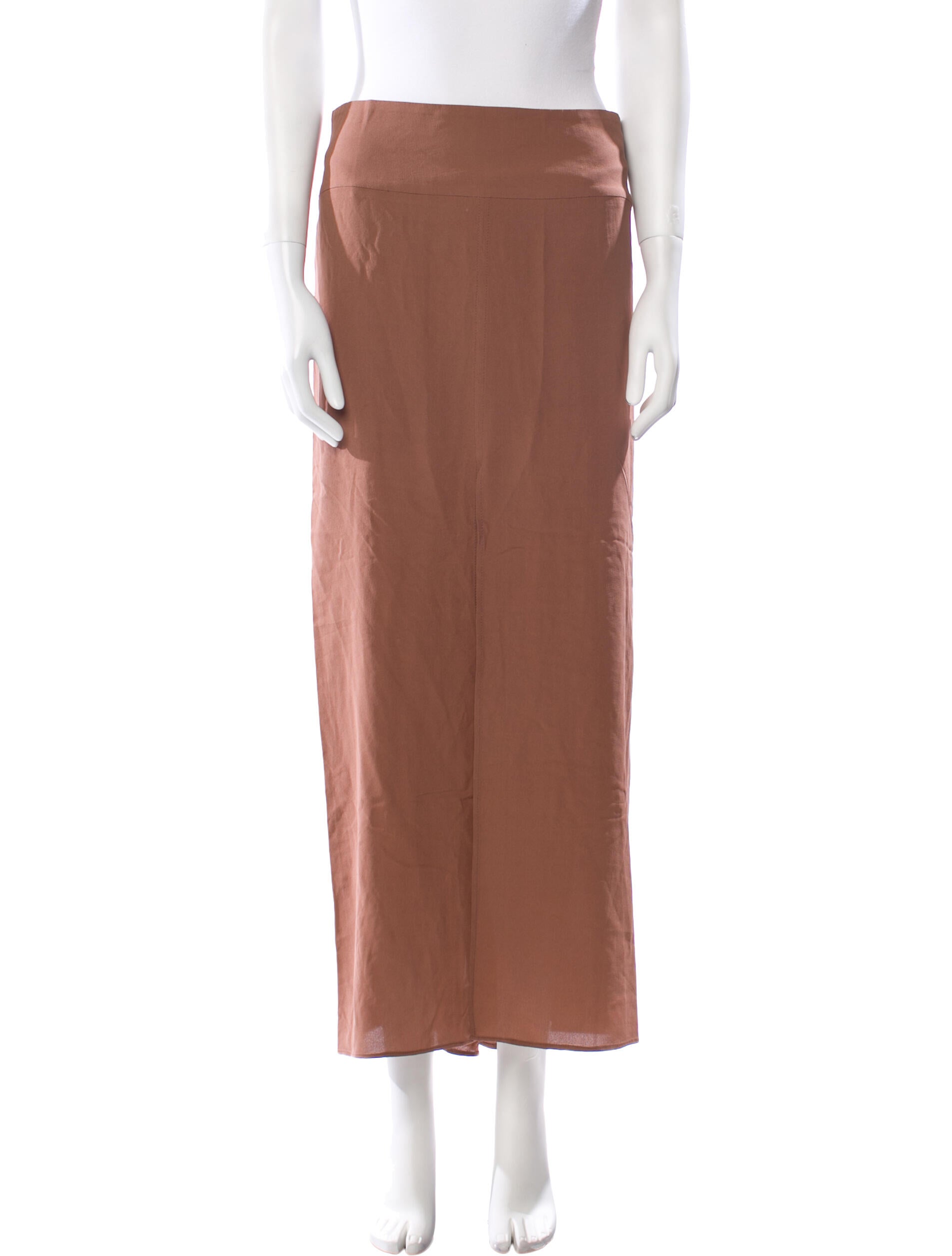 Brunello Cucinelli Silk Midi Length Skirt