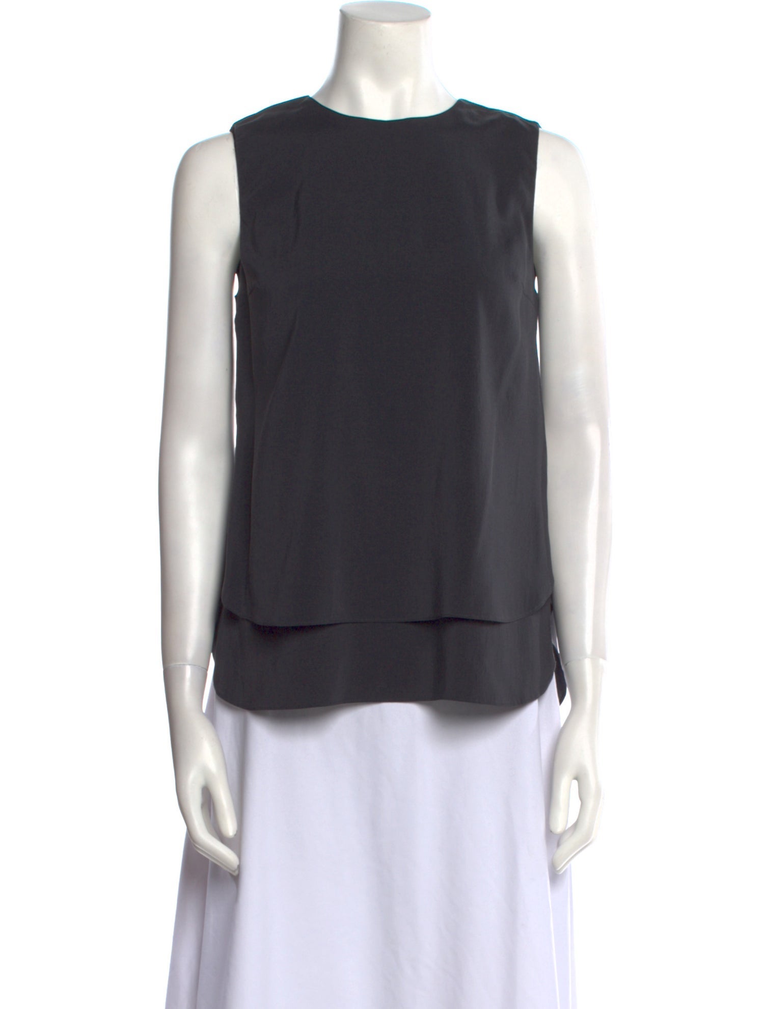 Brunello Cucinelli Silk Crew Neck Top