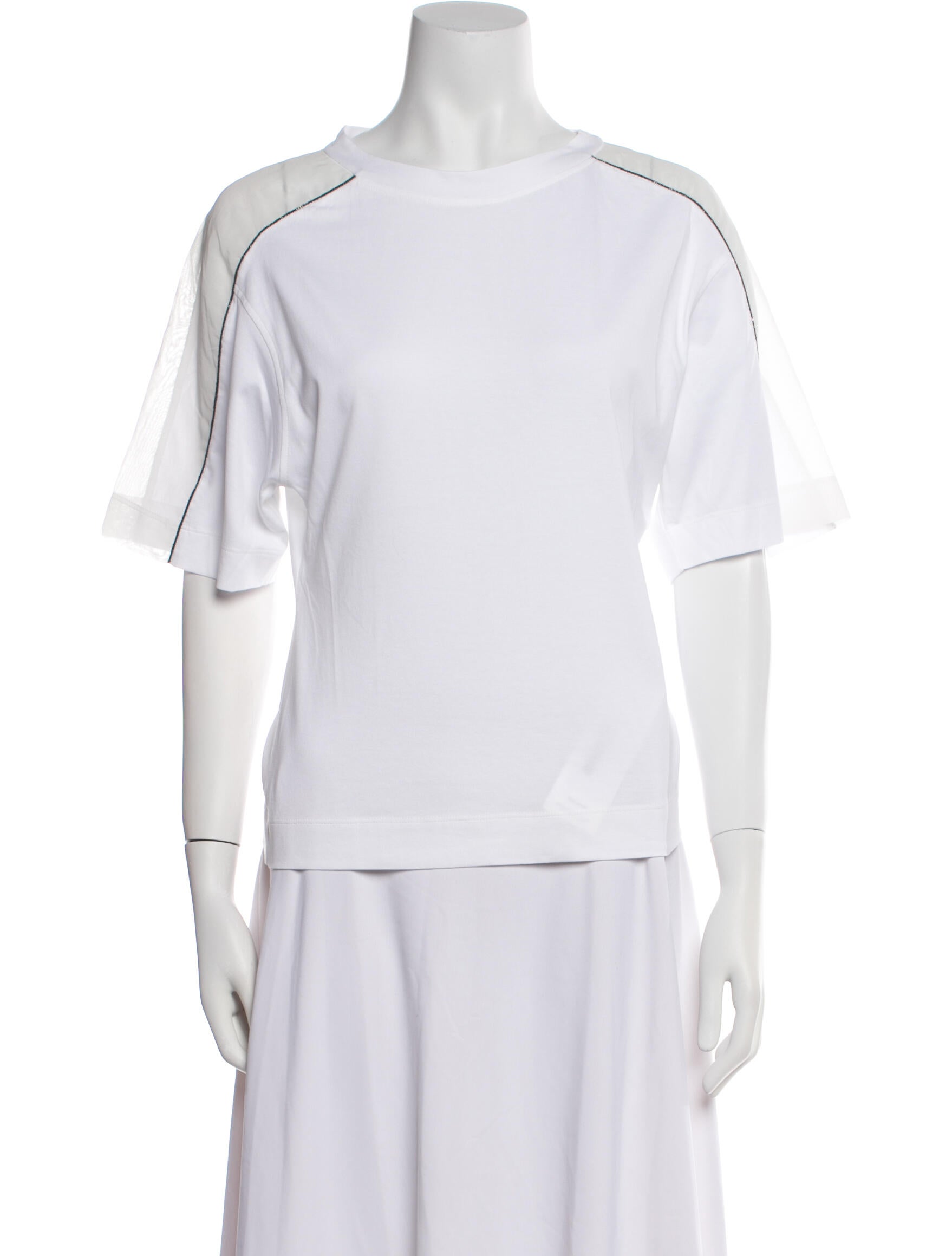 Brunello Cucinelli Bateau Neckline Short Sleeve T-Shirt w/ Tags