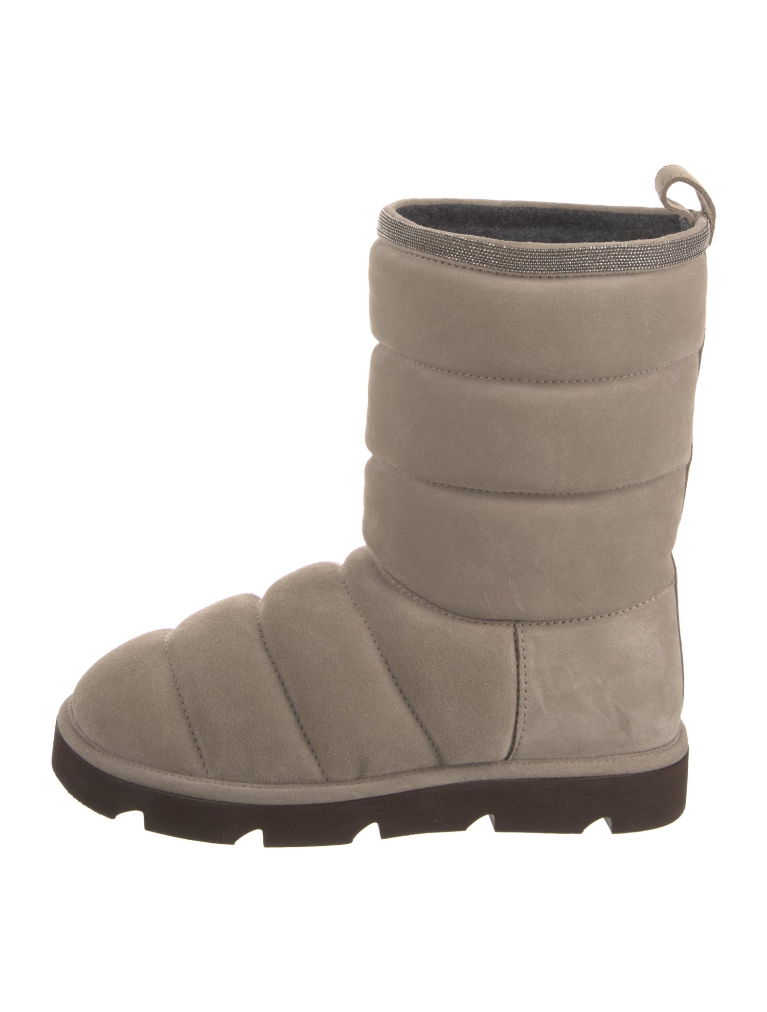 Brunello Cucinelli Suede Beaded Accents Boots