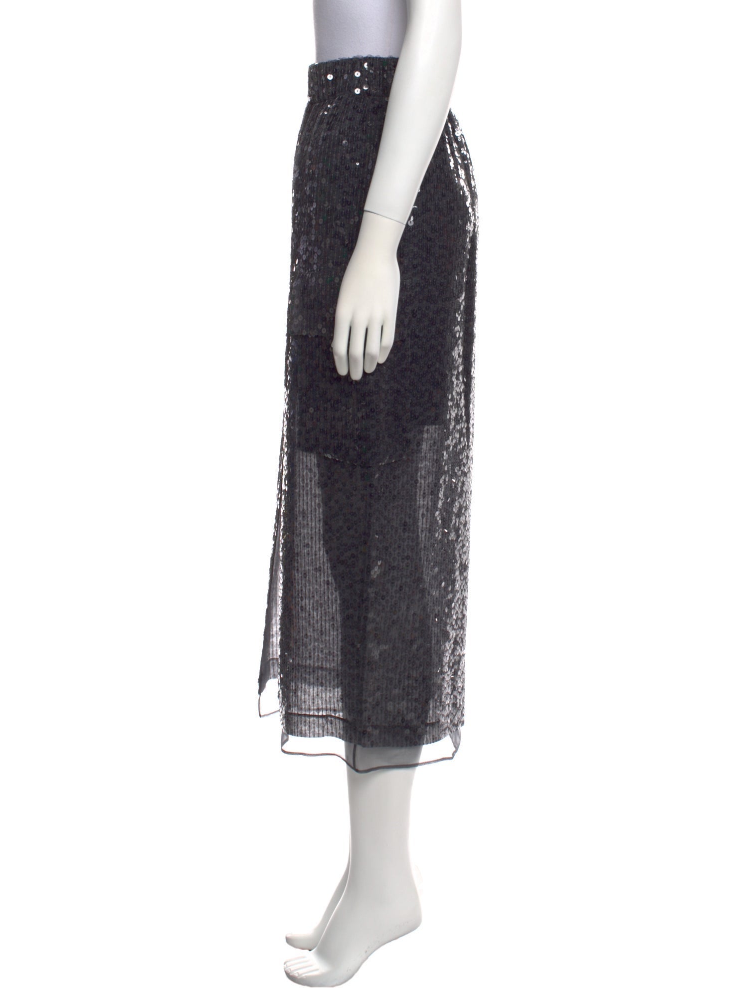 Brunello Cucinelli Silk Midi Length Skirt w/ Tags
