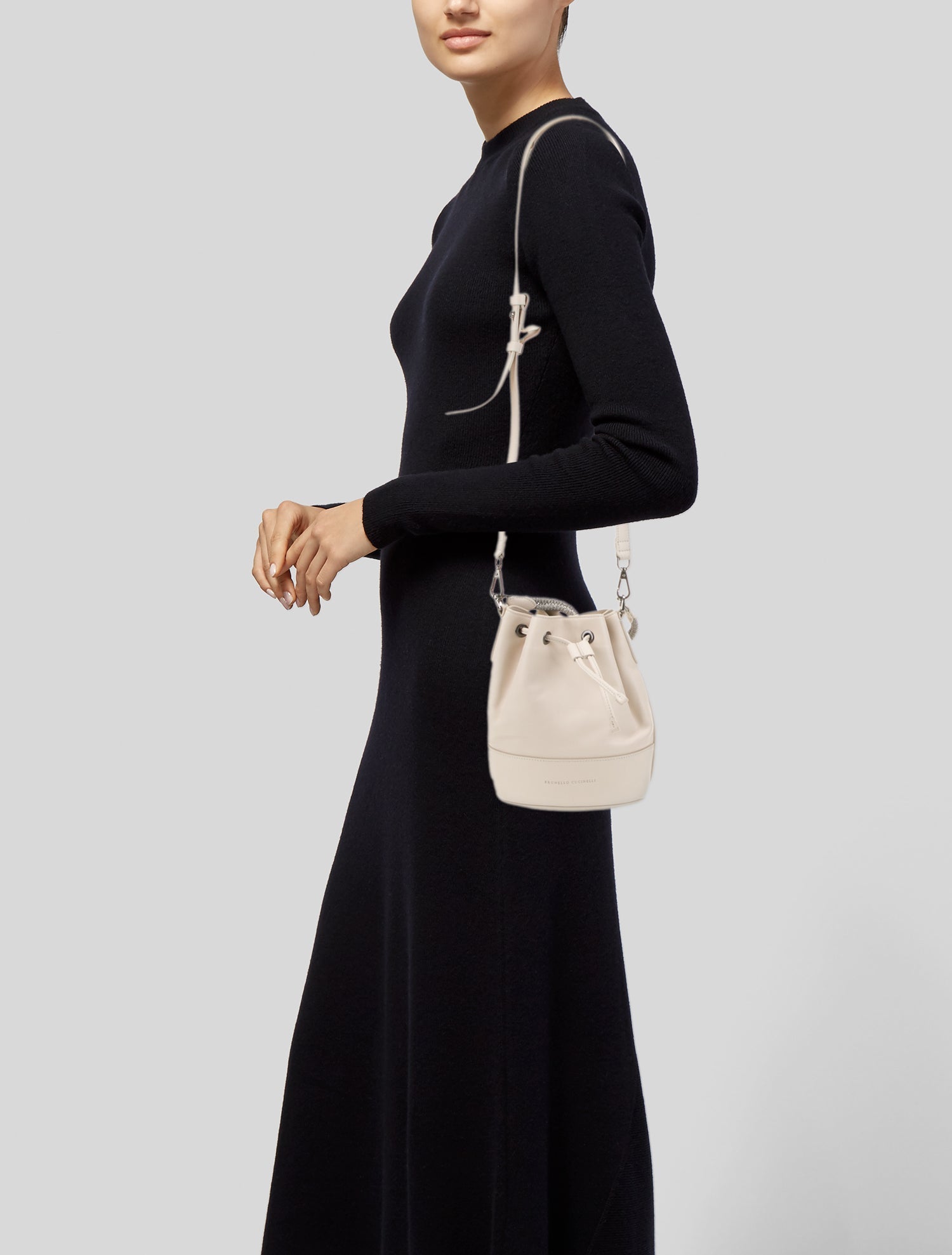 Brunello Cucinelli Leather Bucket Bag