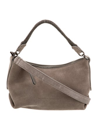 Brunello Cucinelli Suede Top Handle Bag