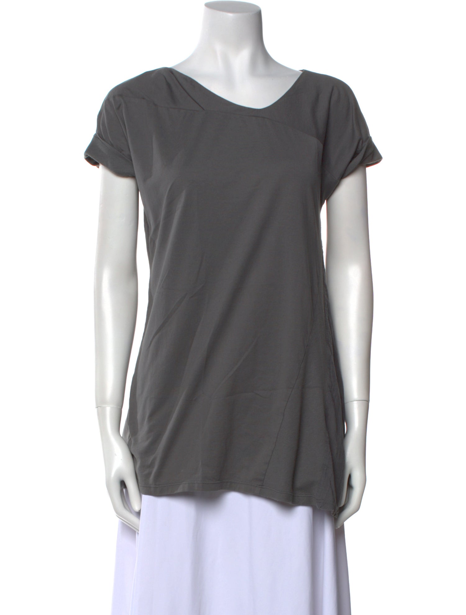 Brunello Cucinelli Cowl Neck Short Sleeve T-Shirt