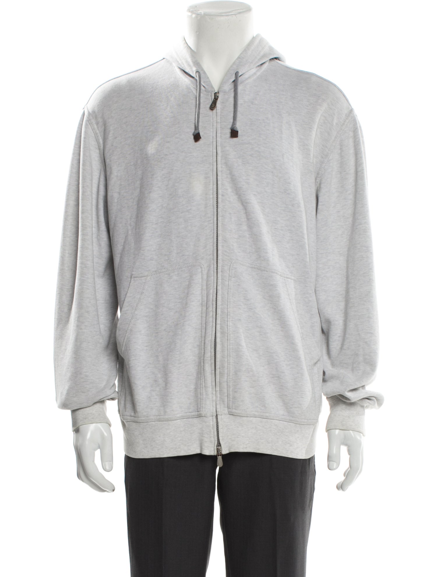 Brunello Cucinelli V-Neck Long Sleeve Hoodie