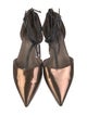 Brunello Cucinelli Monili Leather D'Orsay Flats