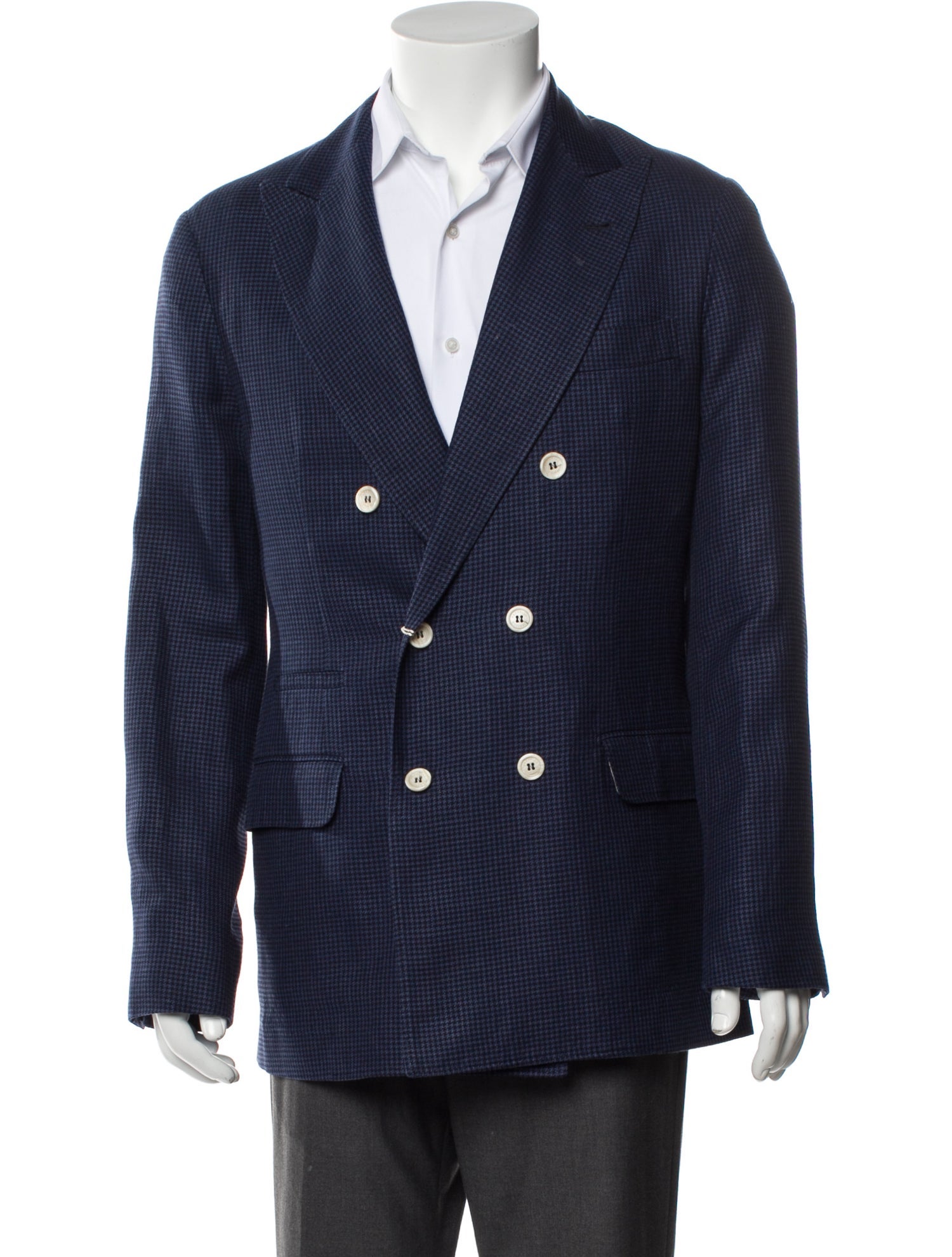 Brunello Cucinelli Wool Plaid Print Blazer w/ Tags